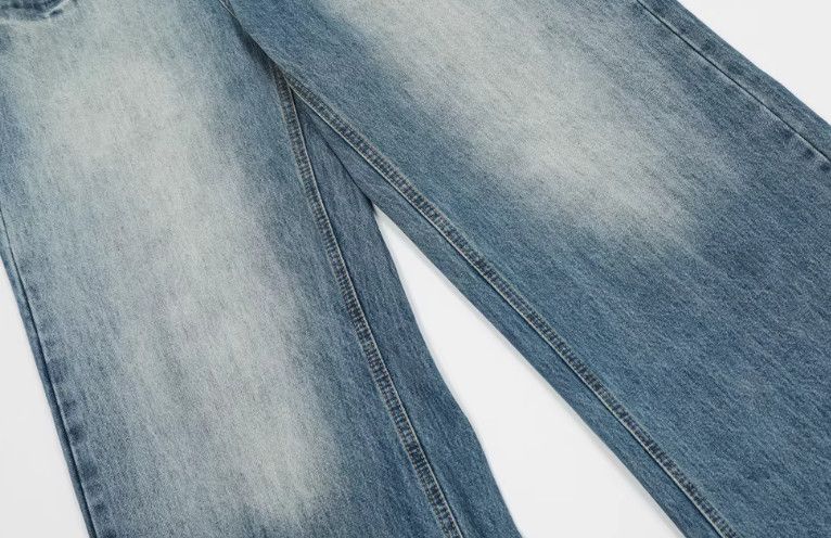 Jean Men's high street American casual loose washed jeans Size US 32 / EU 48 - 5 Thumbnail