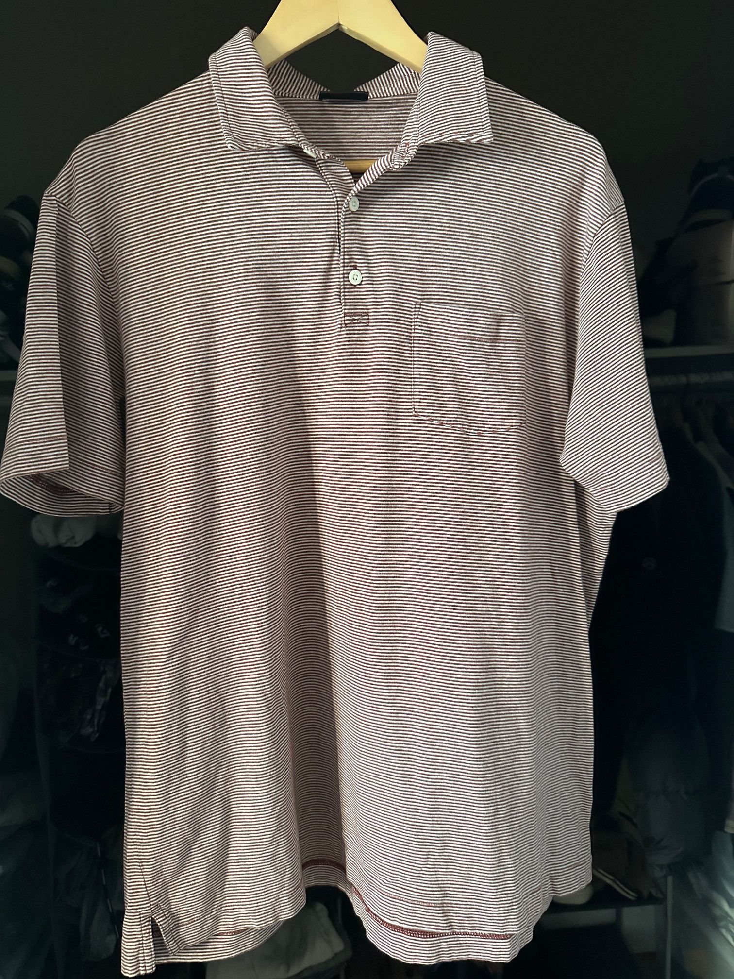 Patagonia Patagonia Squeaky Clean Polo Shirt XL Striped Organic Cotton Size US XL / EU 56 / 4 - 1 Thumbnail