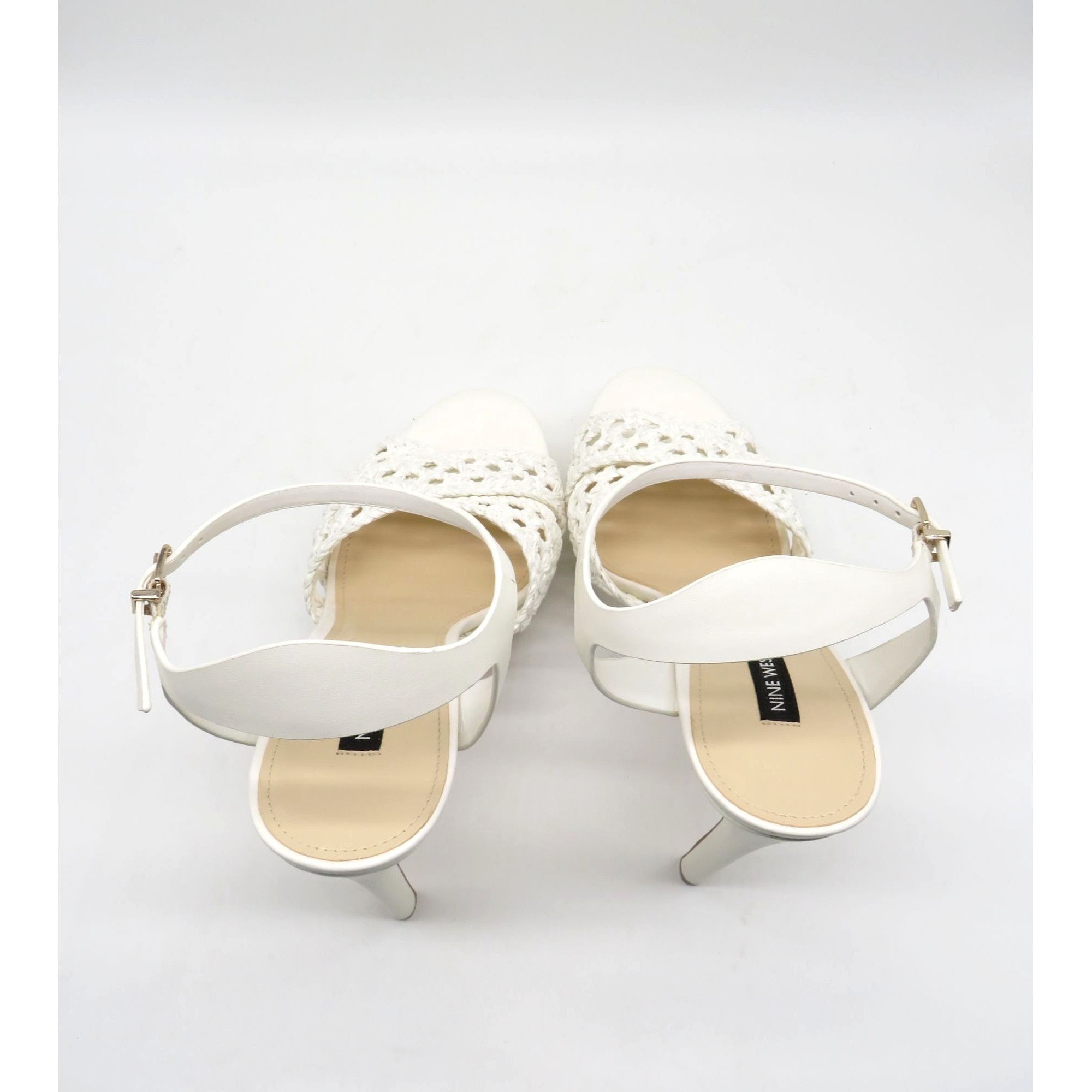 Nine West Nine West Grecia2 White Woven Ankle Strap High Heel Sandals Size US 10 / IT 40 - 7 Thumbnail