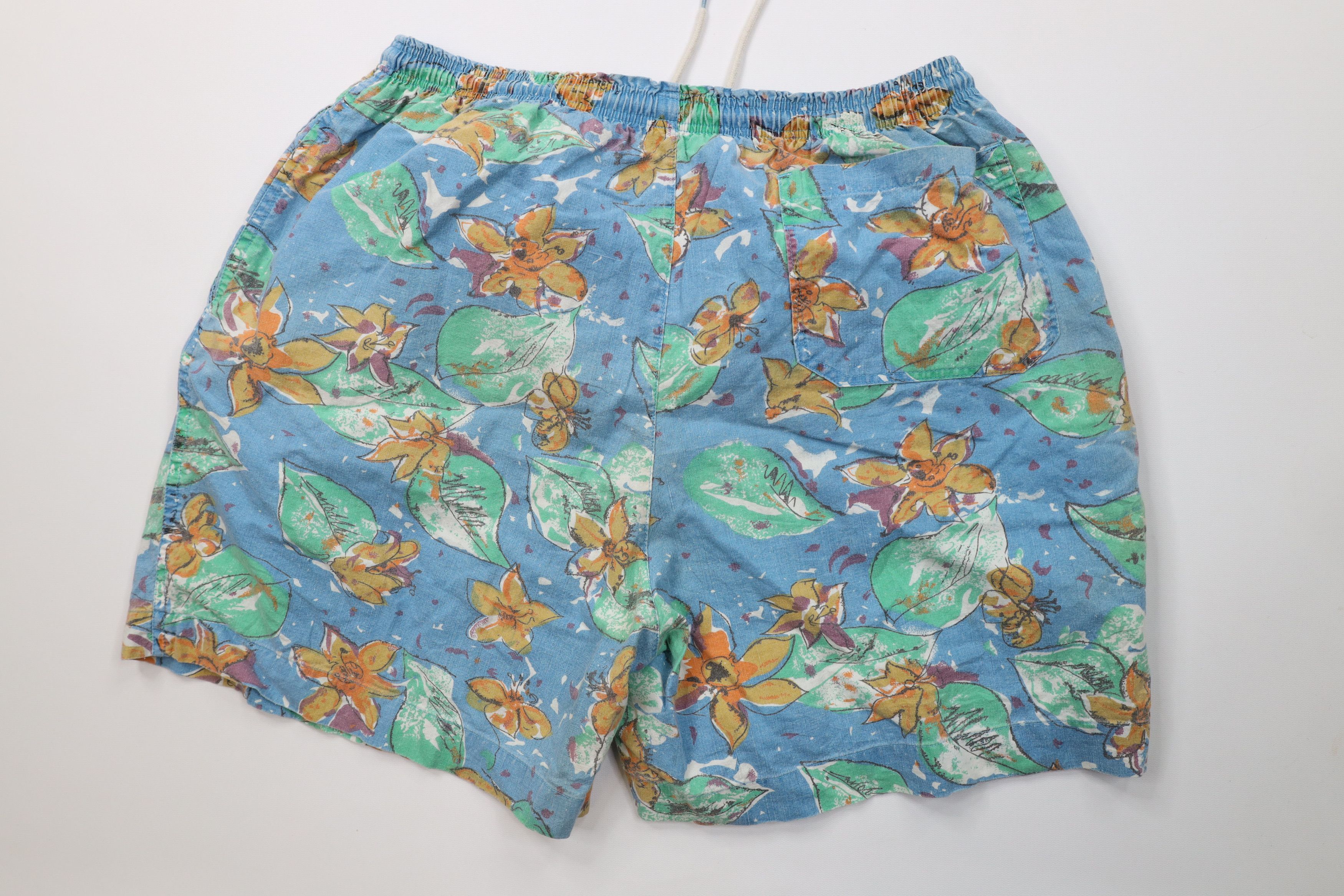 Vintage Vintage 90s Streetwear Above Knee Flower All Over Shorts Size US 34 / EU 50 - 8 Thumbnail