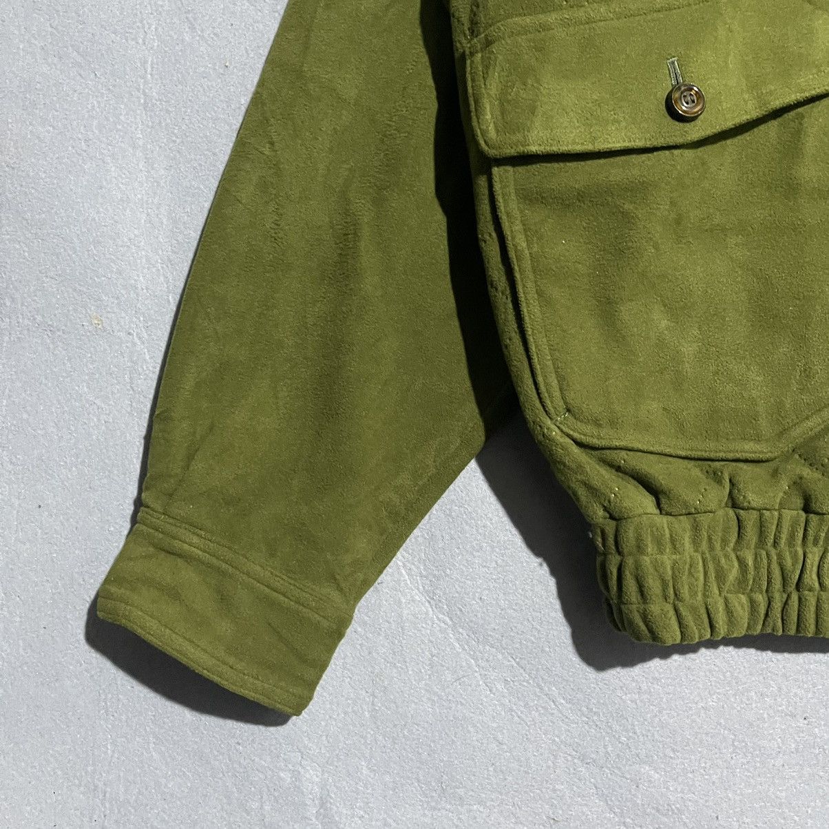 Lancel Vintage Lancel Paris Green Suede Bomber Jacket Made in Japan Size US L / EU 52-54 / 3 - 5 Thumbnail