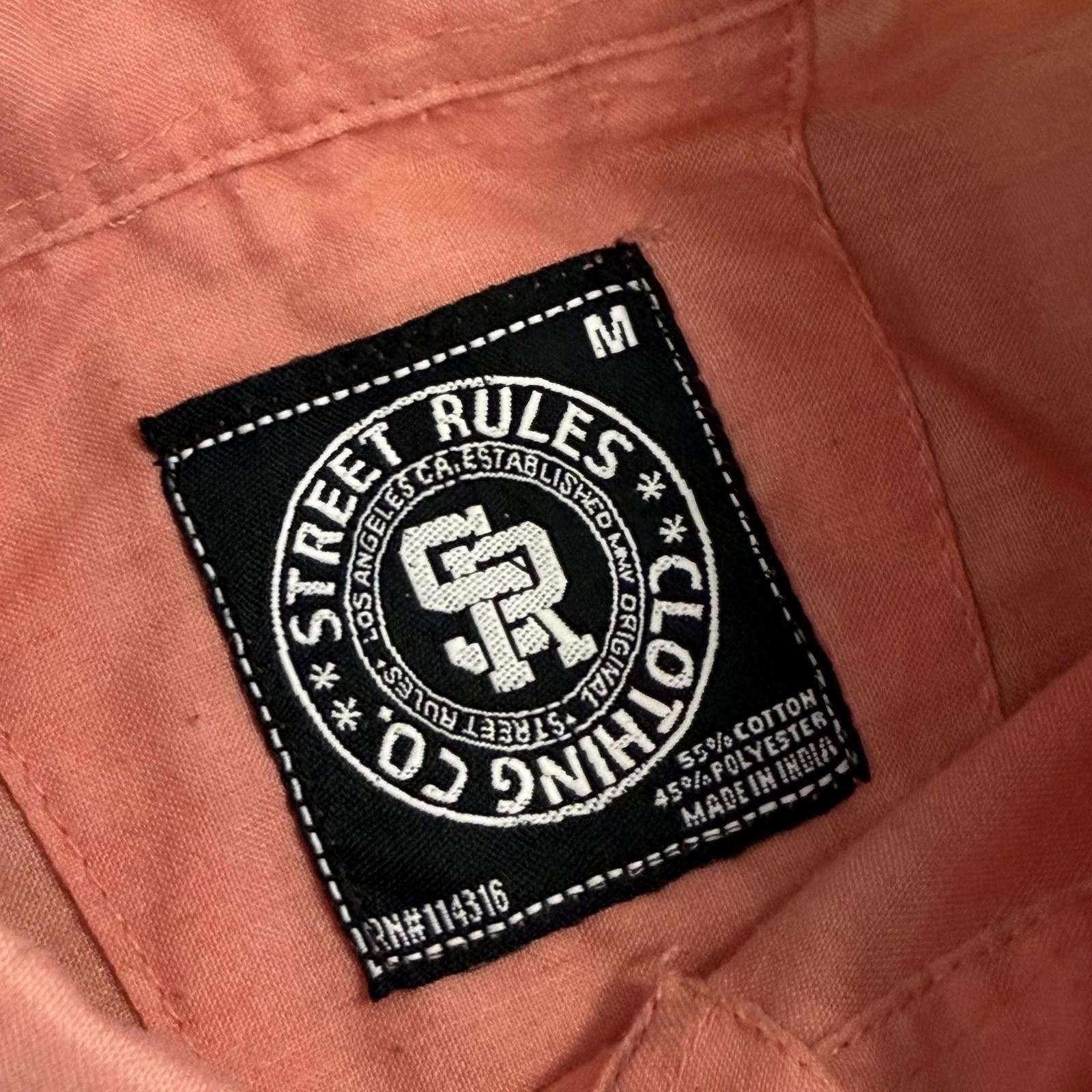 Designer Street Rules Shirt Mens M Short Sleeve Button Up Geometric Size US M / EU 48-50 / 2 - 3 Thumbnail