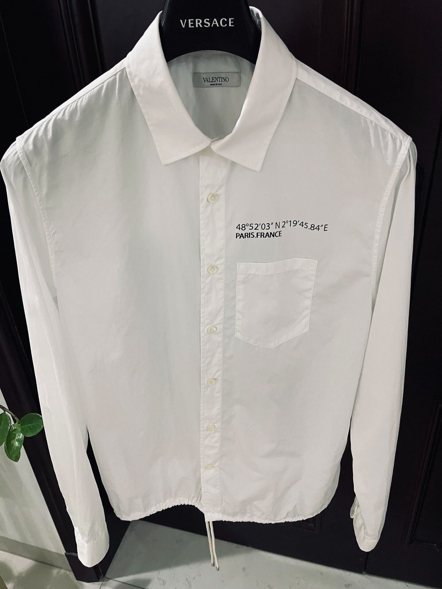 Valentino White Shirt Jacket with Drawstring