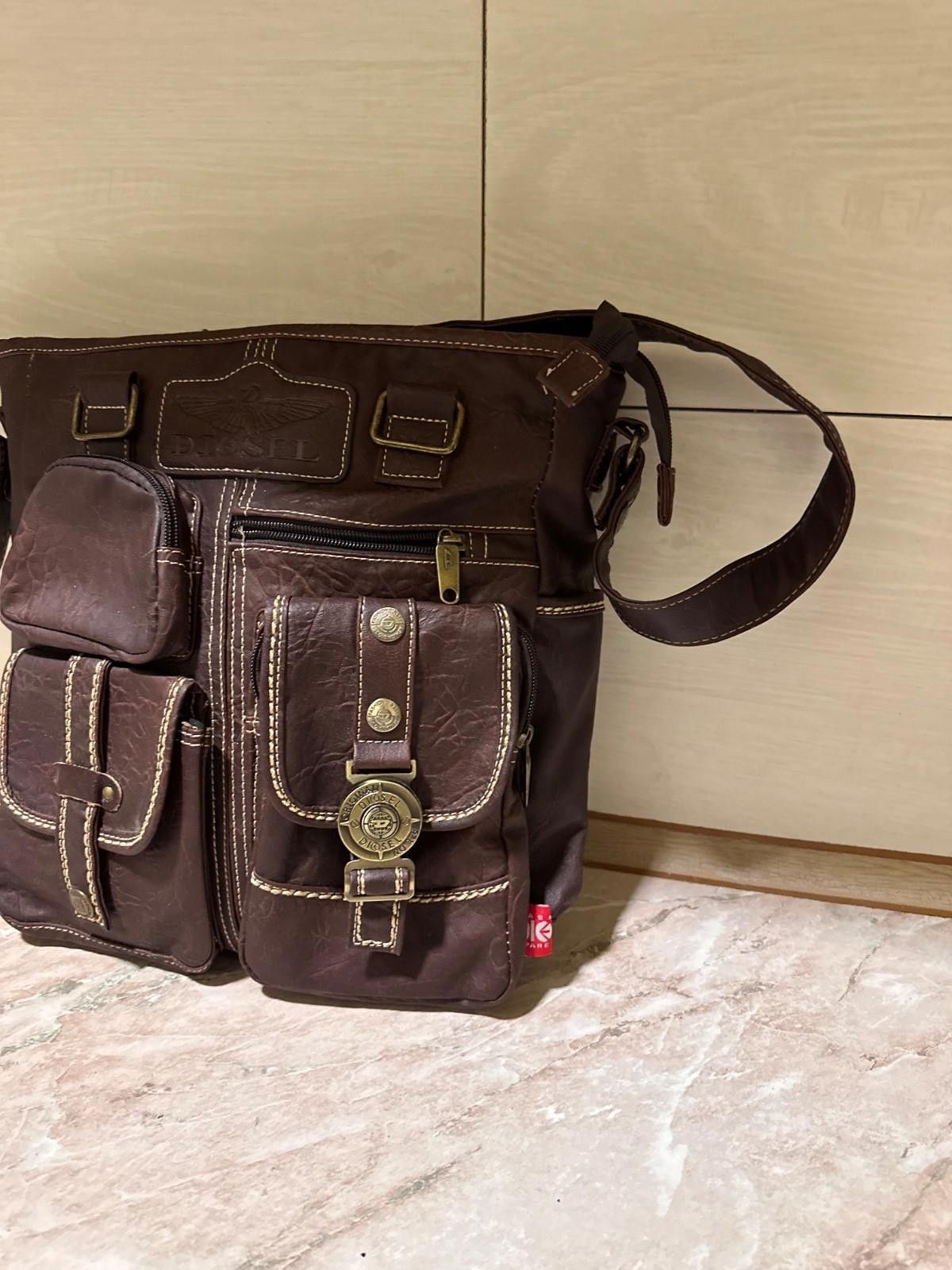 Diesel Y2K Diesel Bag Faux Leather Patchwork Techwear Utility Bag Size ONE SIZE - 2 Thumbnail
