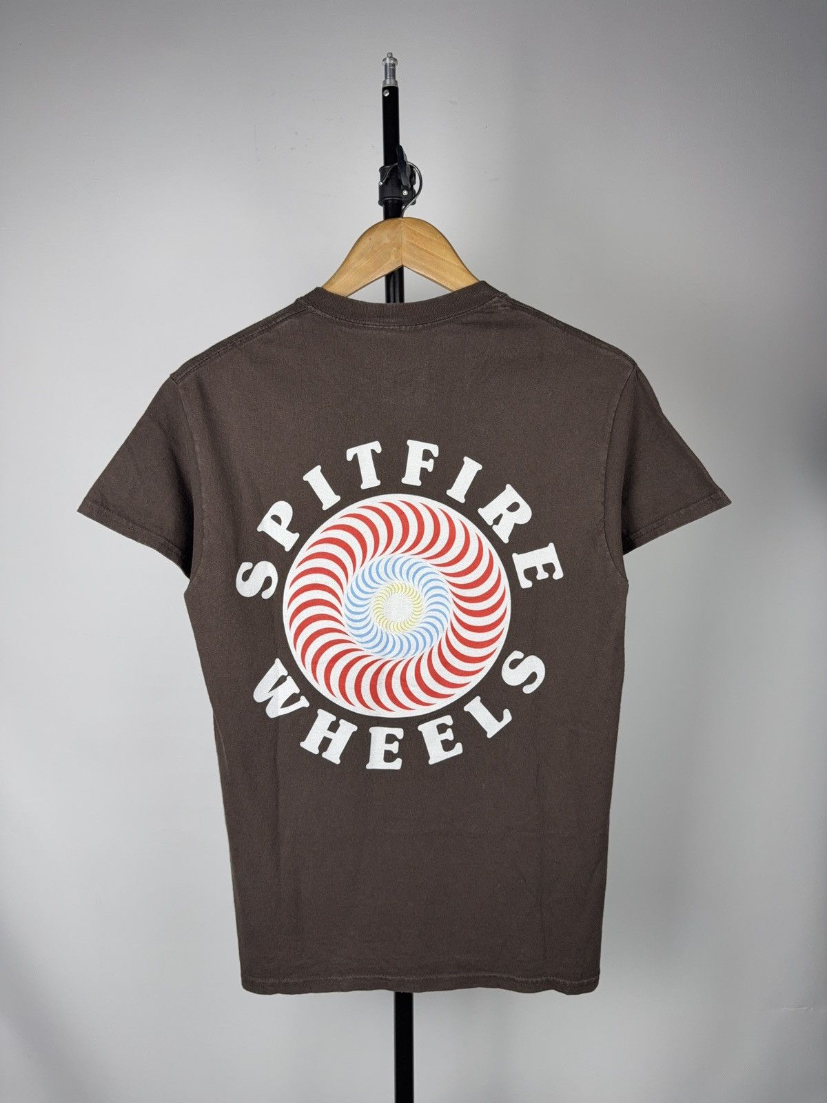 Spitfire 00s Spitfire Wheels Swirl Logo Brown Skate T-Shirt Size S Size US S / EU 44-46 / 1 - 1 Thumbnail