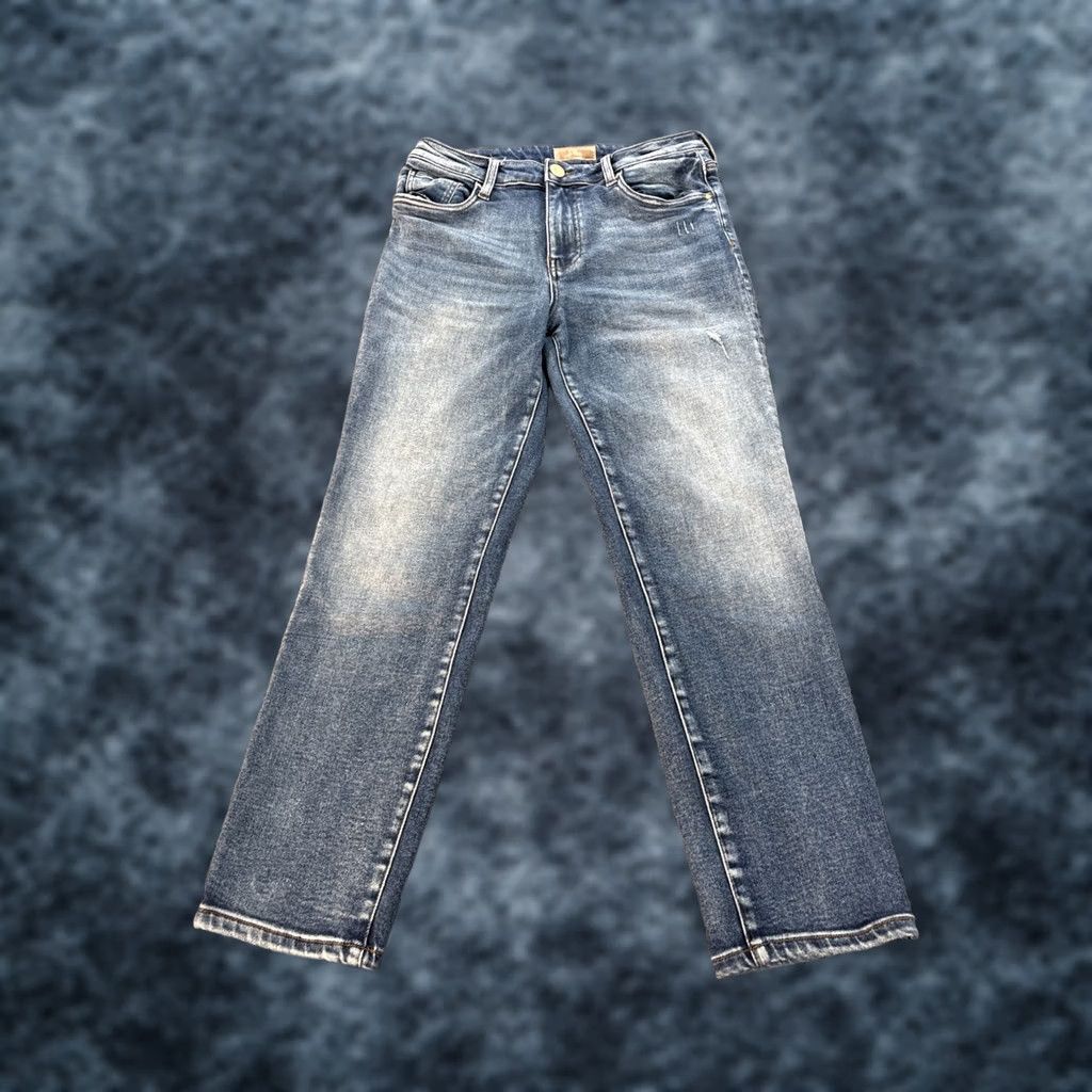 Vintage KUT from the Kloth Jeans Womens 8 28x26 Distressed High Rise Ankle Denim Pocket 5-Pocket Women Shoes? Size 30" / US 8 / IT 44 - 1 Thumbnail