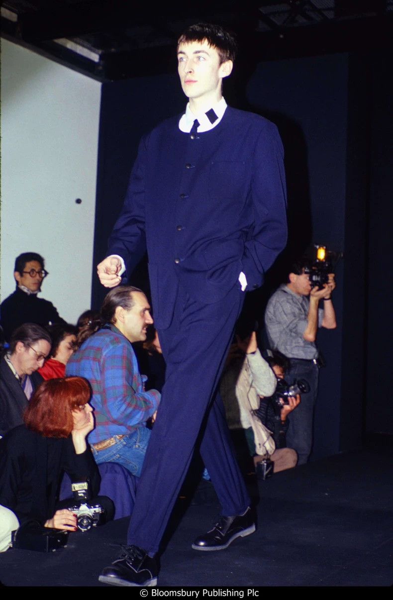 Yohji Yamamoto Yohji Yamamoto90SS Navy Blue Collarless Fleece Jacket 2503- Size US M / EU 48-50 / 2 - 4 Thumbnail