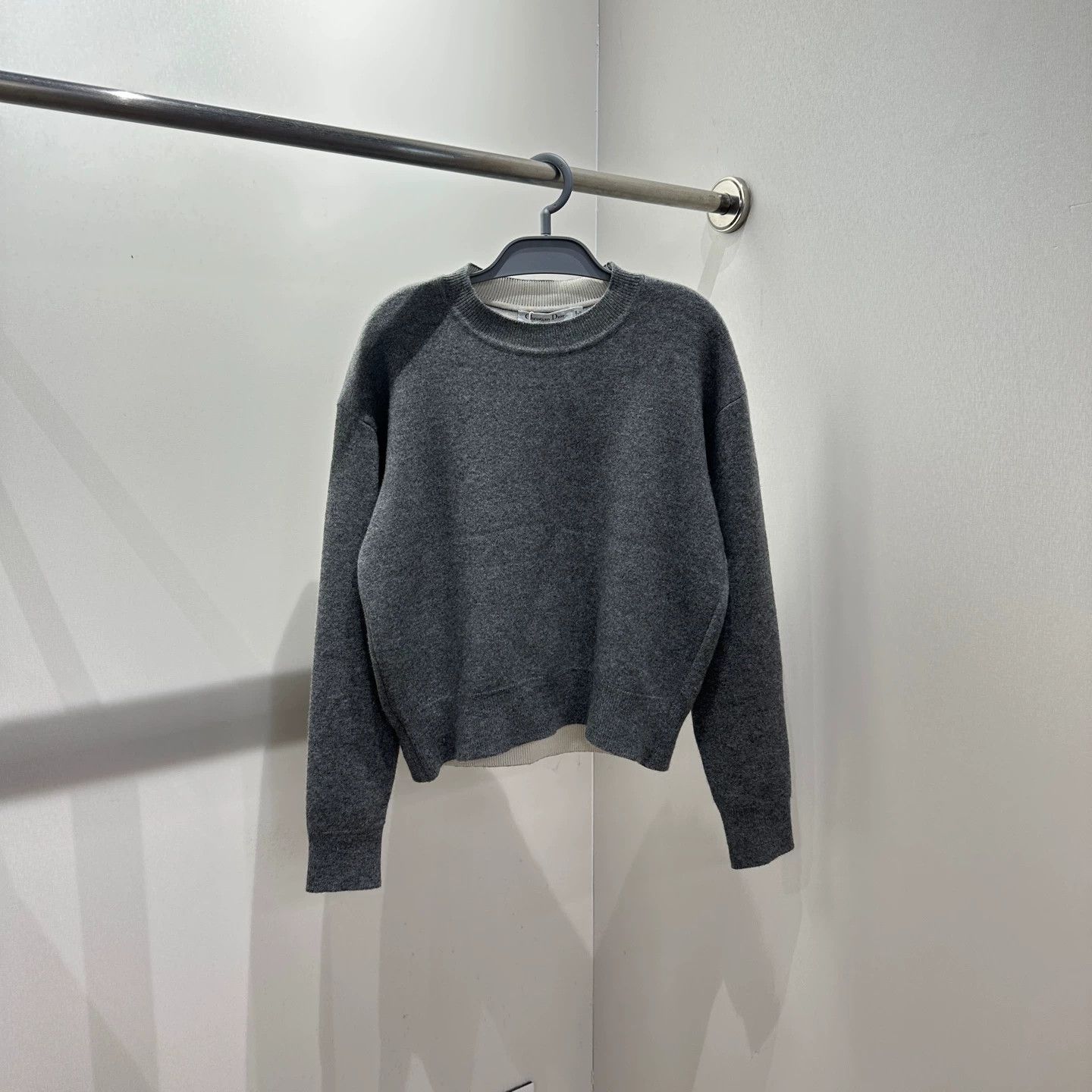 Christian Dior Monsieur Dior 8-pattern gray cashmere knit sweater 34 Unused mar359 Size XS / US 0-2 / IT 36-38 - 2 Thumbnail
