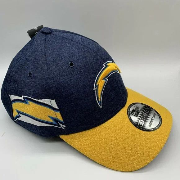 New Era Los Angeles Chargers Logo M/L Hat Fitted Stretch Cap Size ONE SIZE - 4 Thumbnail