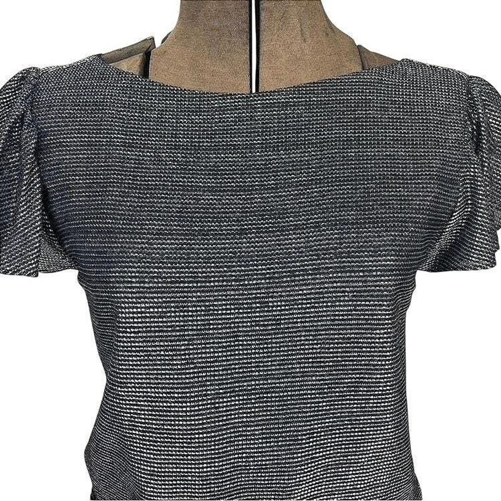 Vintage Womens Metallic Silver 80s Dress Disco Whimsi Party Bling Size S / US 4 / IT 40 - 5 Thumbnail