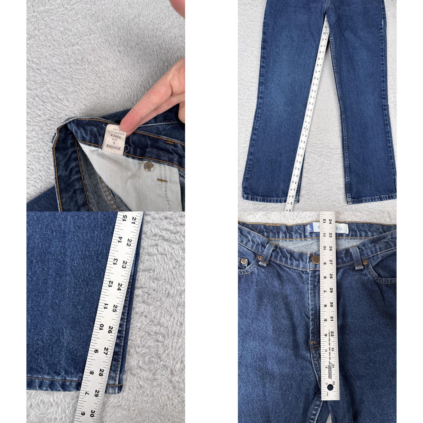 Denime SO Jeans Womens 9 Bootcut Jeans Blue Mid Rise 100% Cotton 5-Pocket Denim Boot Leg Casual Y2K Mens? Size 30" / US 8 / IT 44 - 8 Thumbnail