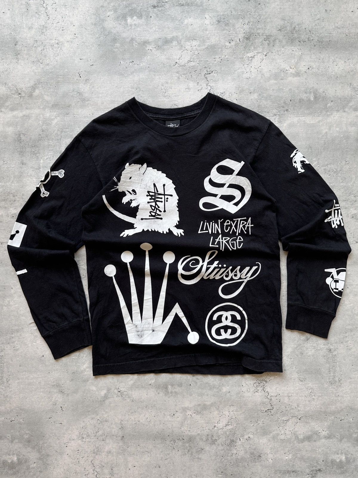Stussy CROWN COLLAGE OVP LONGSLEEVE Size US S / EU 44-46 / 1 - 1 Thumbnail