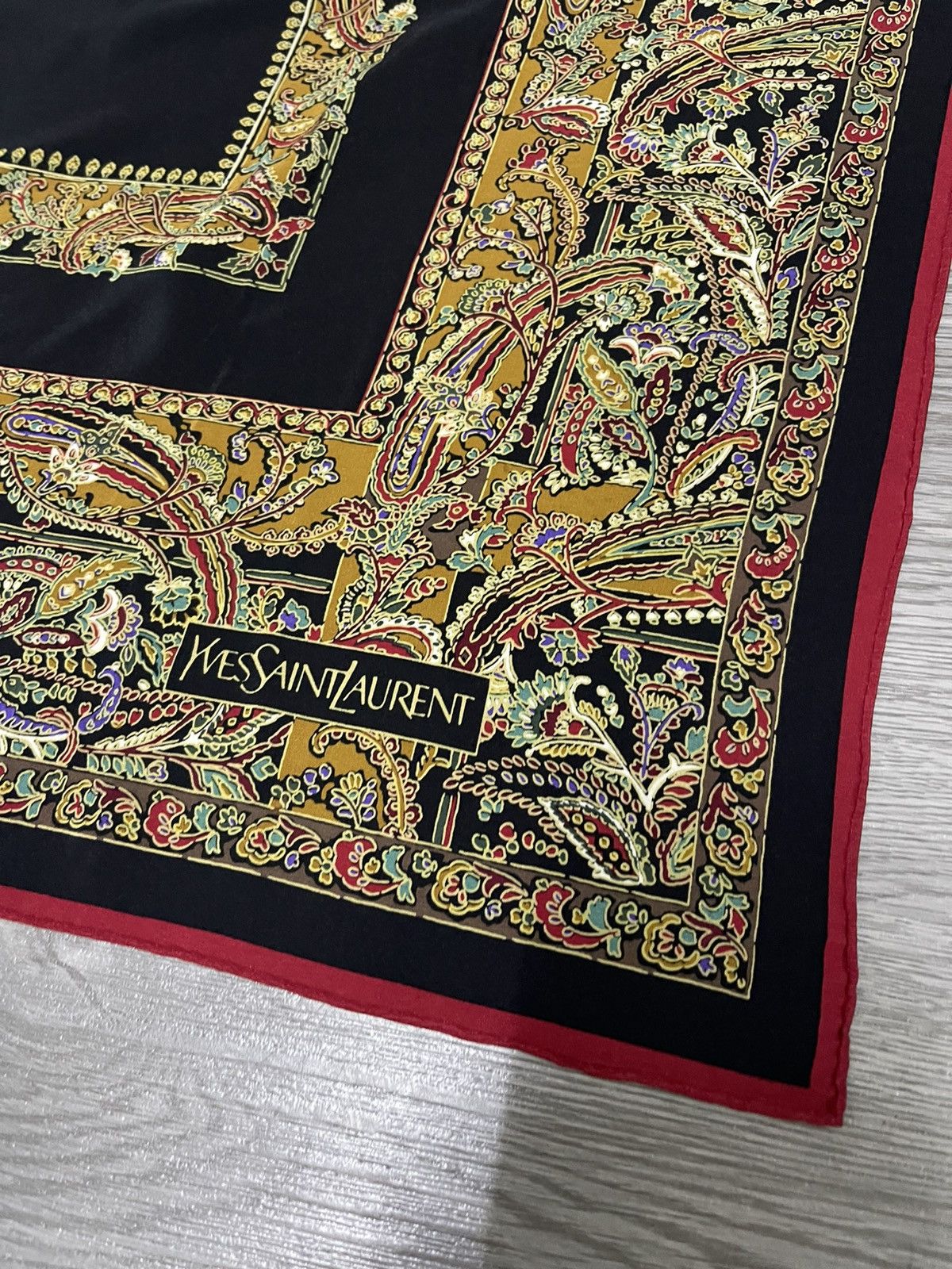 Yves Saint Laurent YSL jaquared silk scarves 80cm x 80cm Size ONE SIZE - 3 Thumbnail
