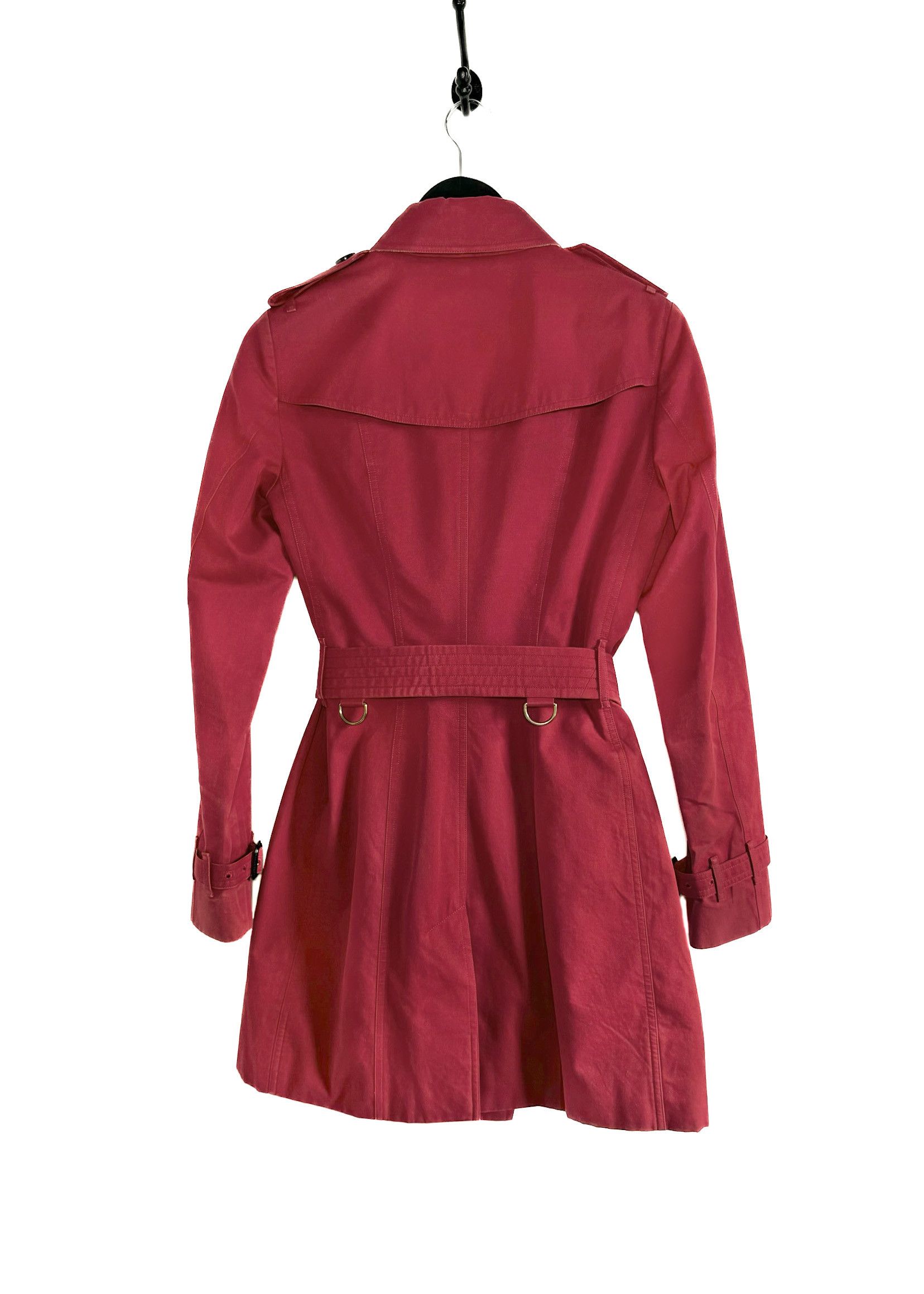 Burberry Burberry The Sandringham Red Double Breasted Trench Coat Size S / US 4 / IT 40 - 3 Thumbnail