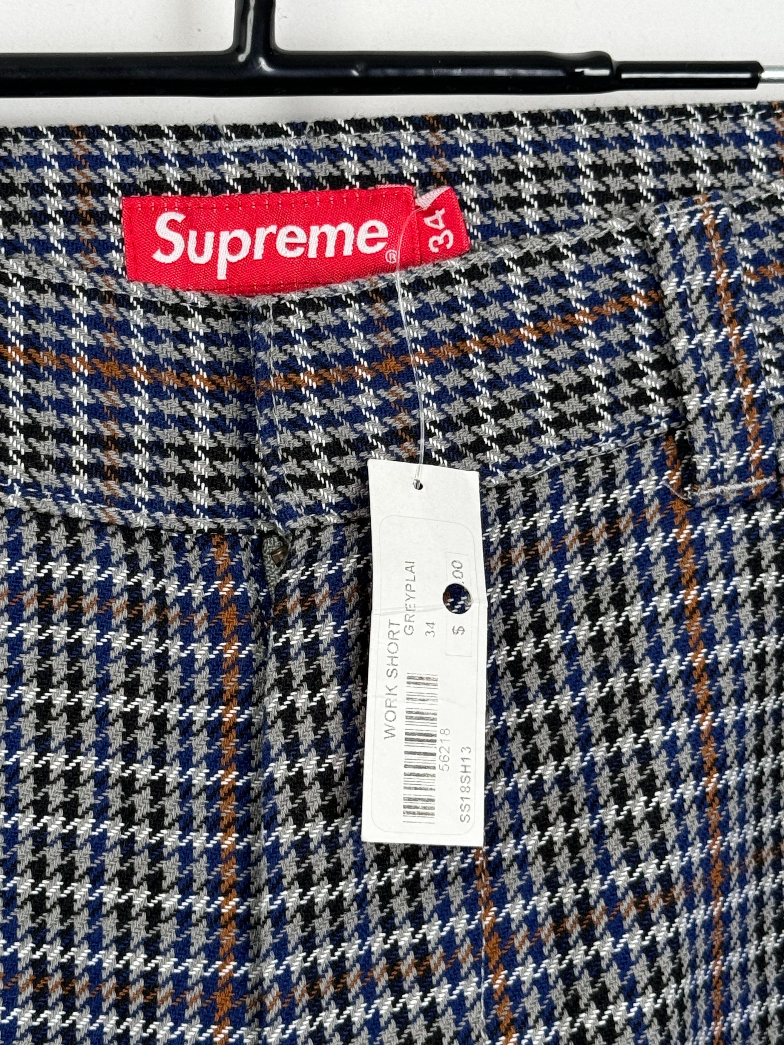Supreme BRAND NEW* Supreme Work Short Grey Plaid Size US 34 / EU 50 - 5 Thumbnail