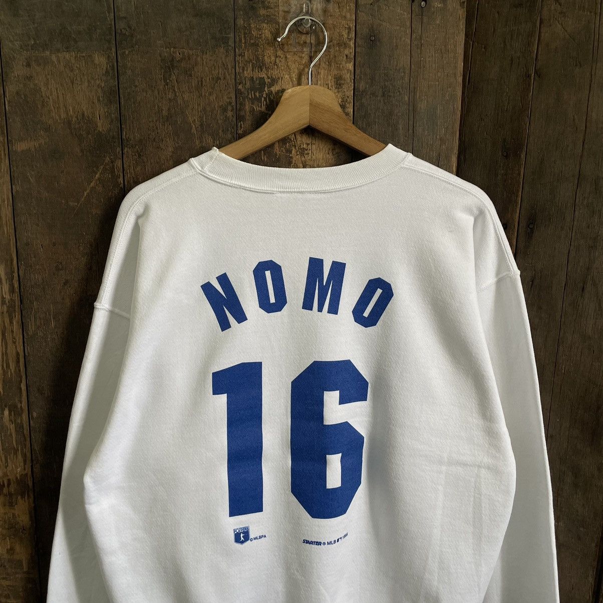 Starter Vintage 90's Dodgers Nomo 16 Crewneck Sweatshirt Size US M / EU 48-50 / 2 - 9 Thumbnail