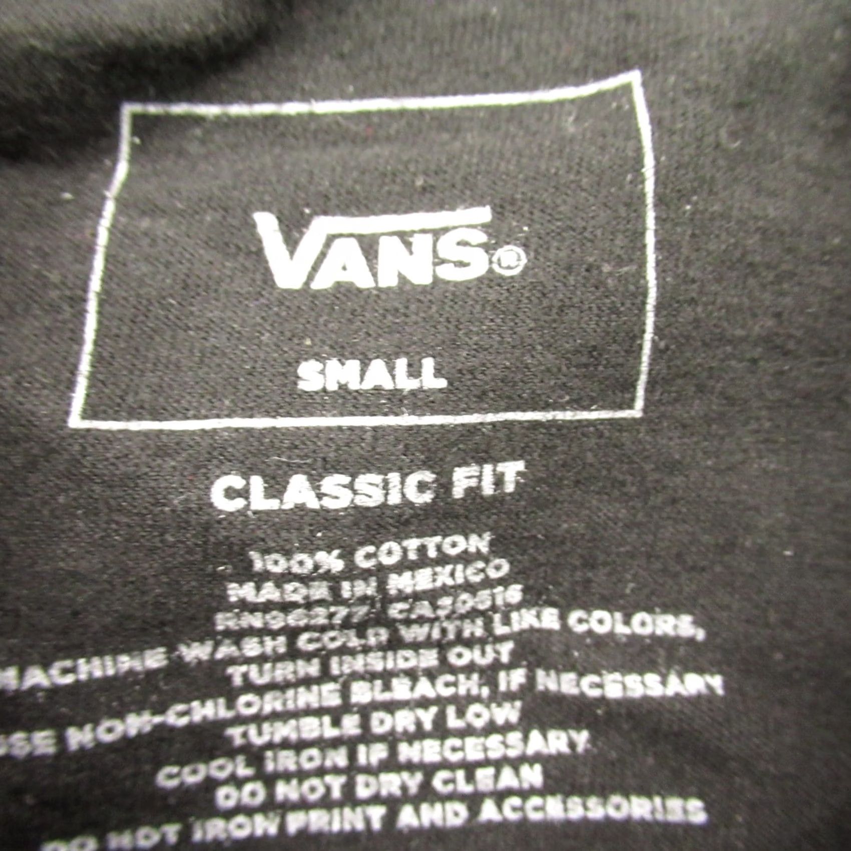 Vans Vans Shirt Mens Small Short Sleeve Crew Neck Stretch Lightweight Classic Black Size US S / EU 44-46 / 1 - 3 Thumbnail