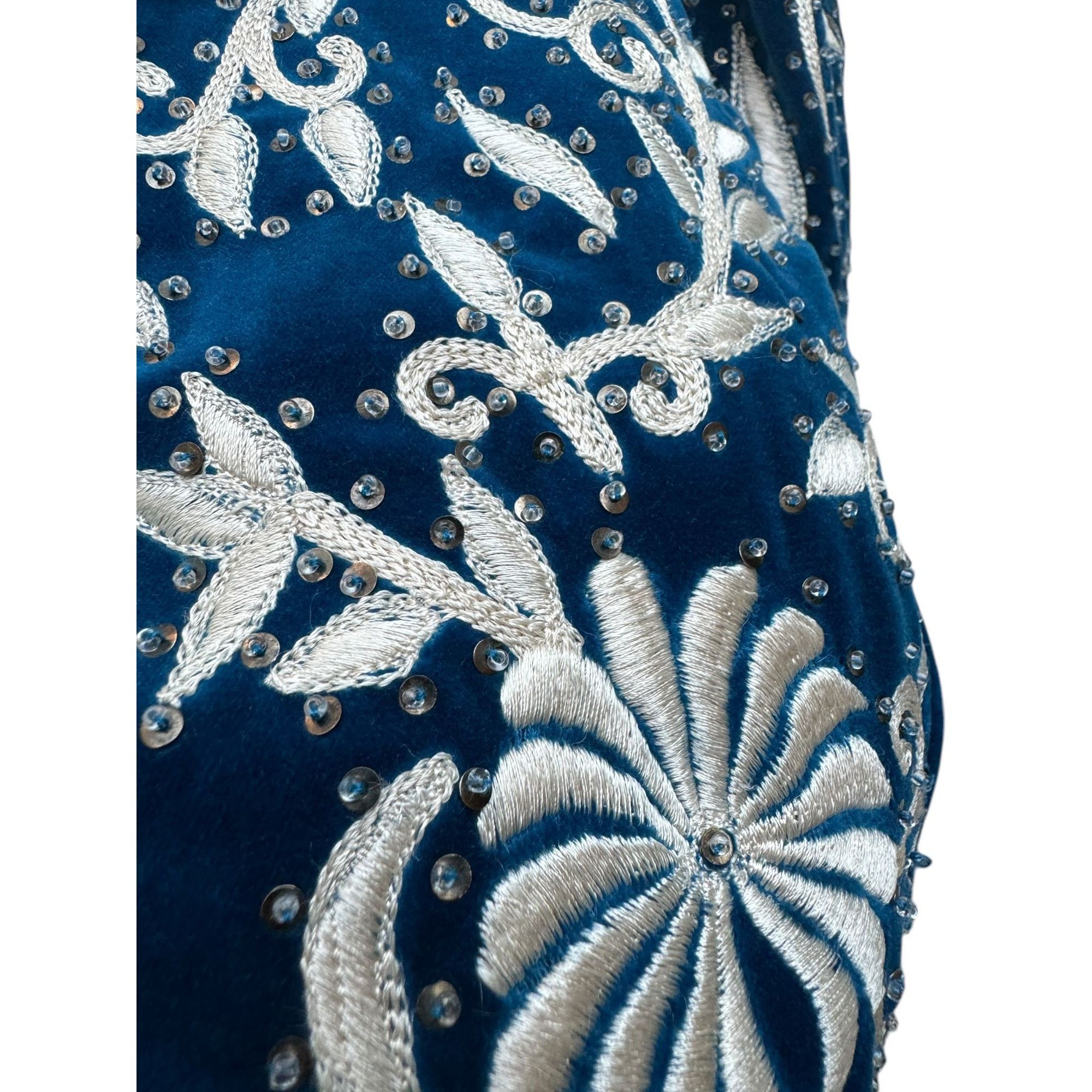 Dries Van Noten FW 2018 Blue Sequined Embroidered Bomber Jacket Size US M / EU 48-50 / 2 - 9 Thumbnail