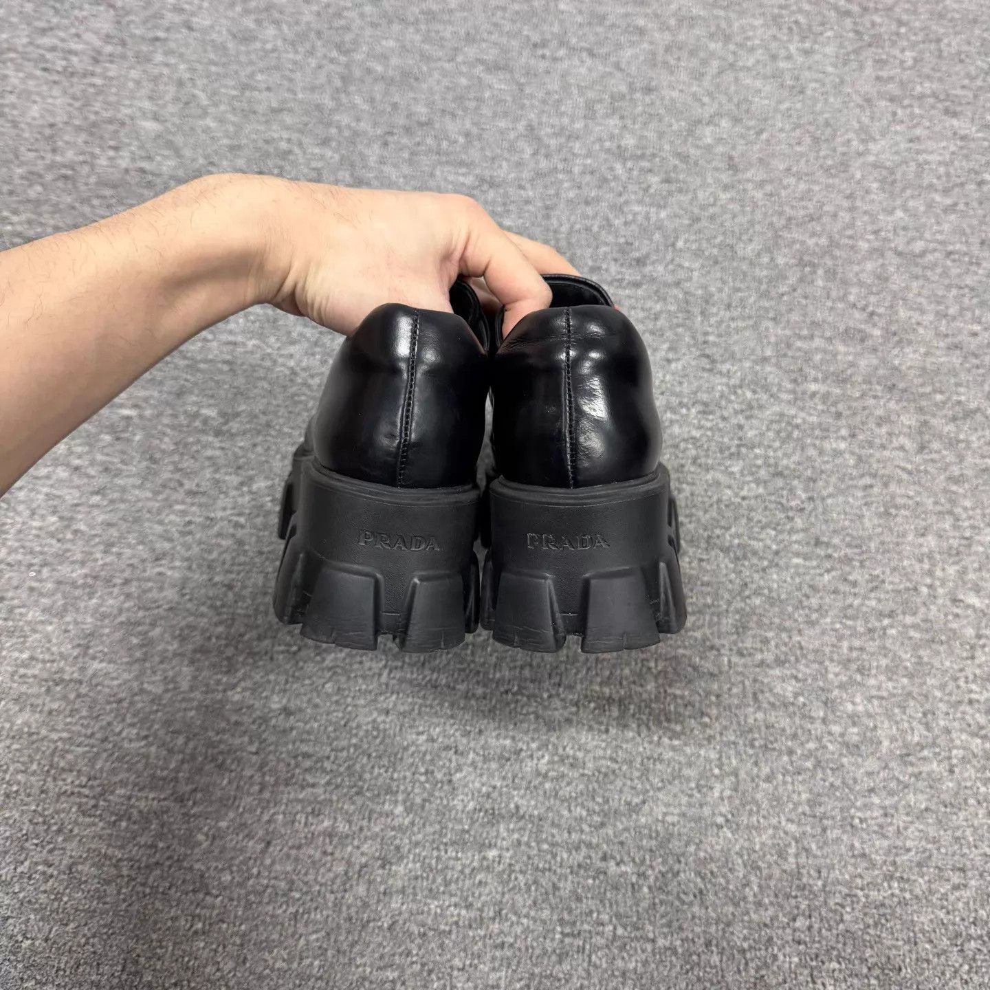 Prada Prada Triangle Logo Thick Sole Women's Loafer Size US 5.5 / IT 35.5 - 5 Thumbnail