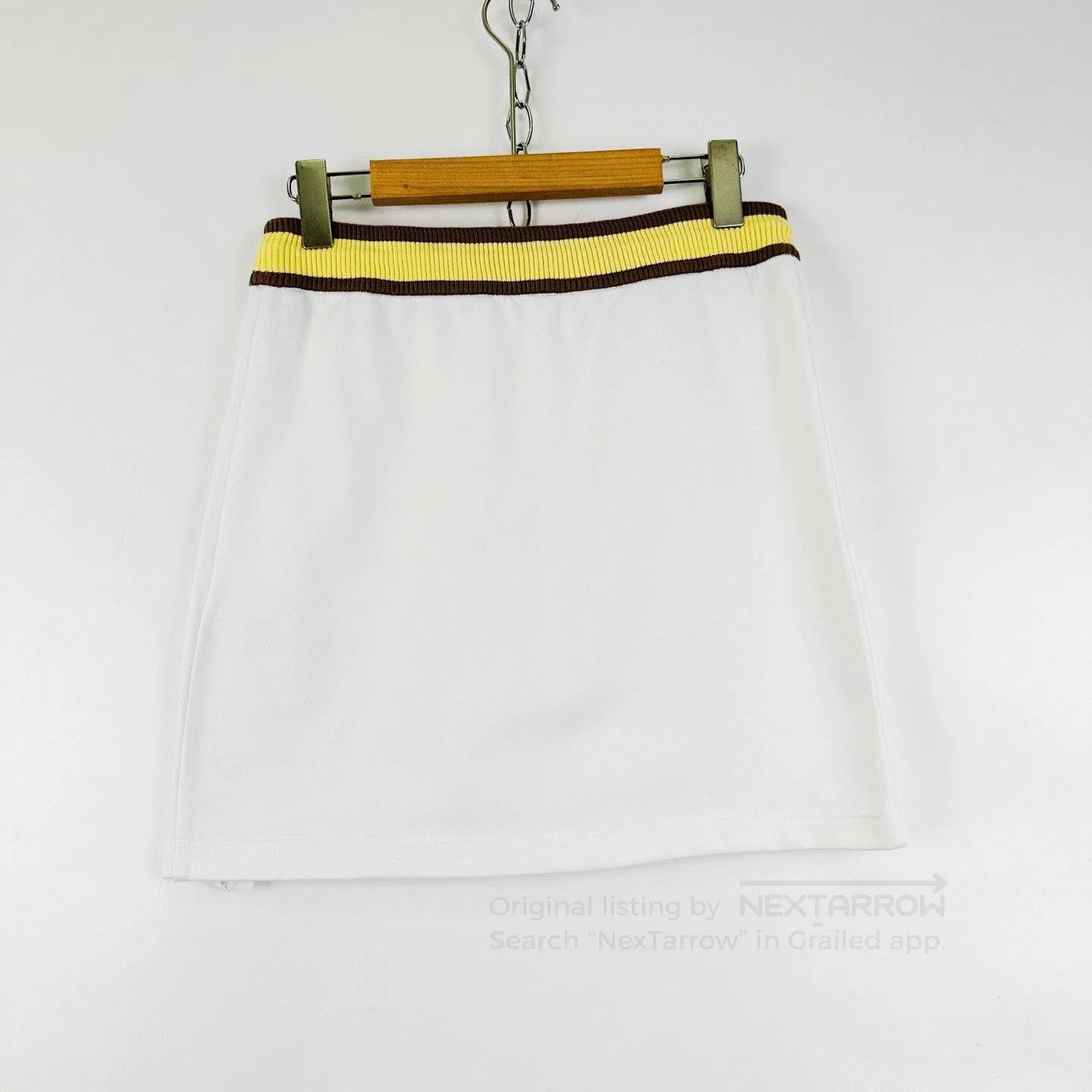 Hermes Hermes Embroidered Logo Waist-Cinched Skirt. Size 35" - 4 Thumbnail