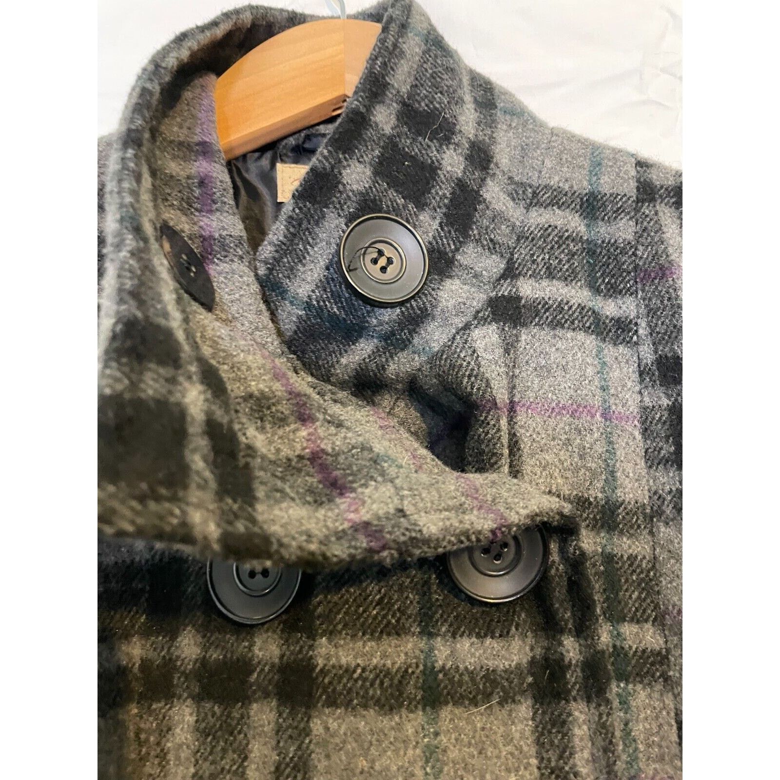 Other Paris Blues Women's Doublebreasted Plaid Pea Coat Size Small Size S / US 4 / IT 40 - 6 Thumbnail