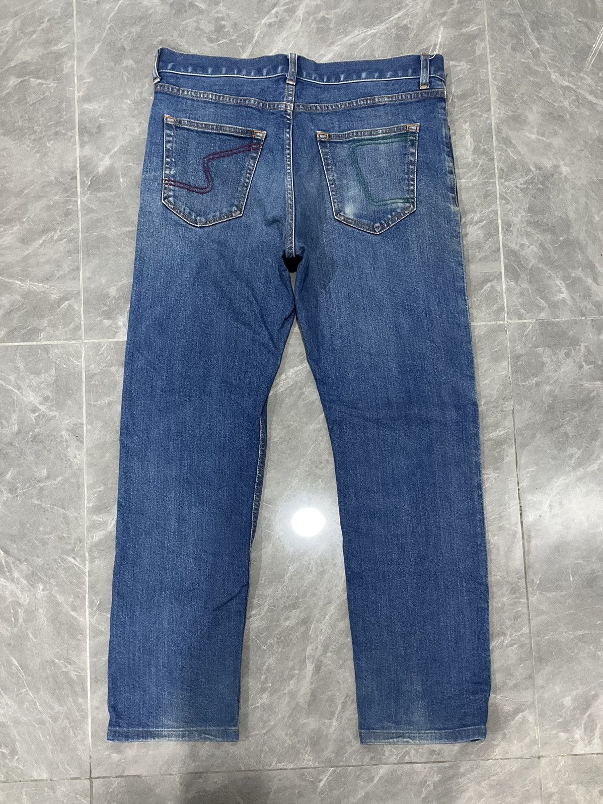 If Six Was Nine × Japanese Brand × Vintage Sina Cova Lupi Di Mare Denim Pants SC Size US 33 - 2 Thumbnail