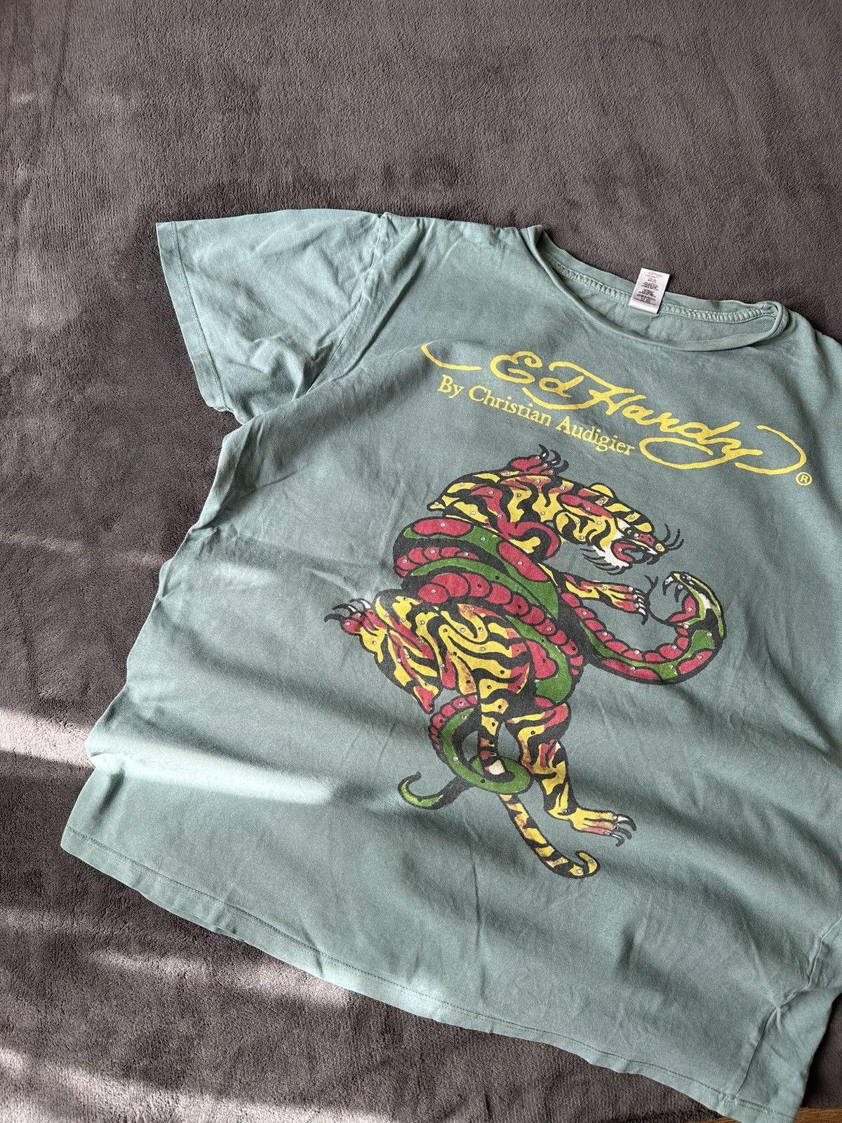 Christian Audigier × Ed Hardy × Vintage Y2K Ed Hardy Tee Tattoo Tiger Logo Size US XL / EU 56 / 4 - 3 Thumbnail