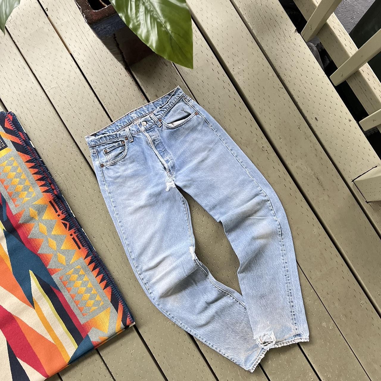 Levi's × Vintage Vintage Levi's 501 Distressed Jeans Size US 28 / EU 44 - 2 Thumbnail