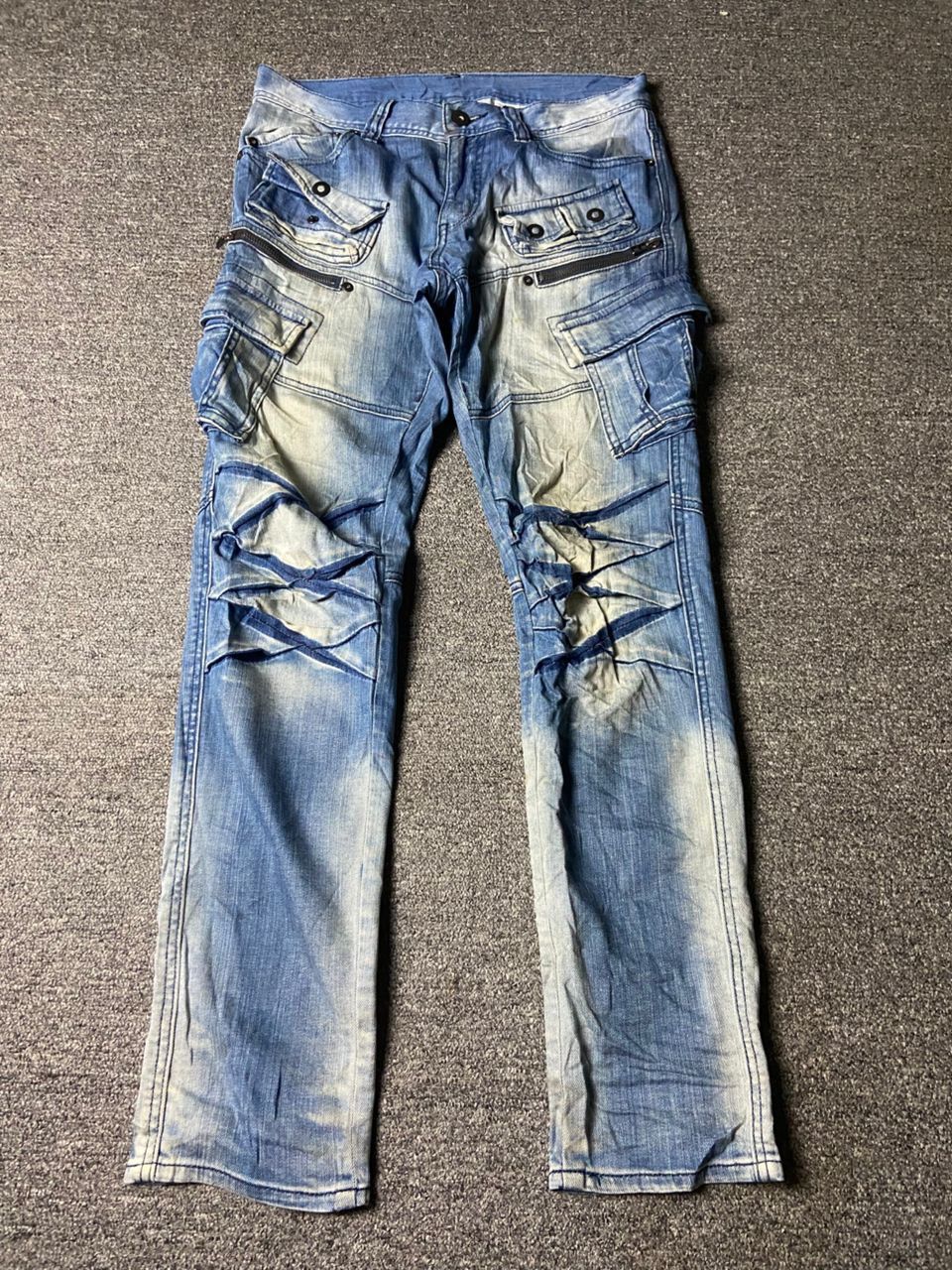 Japanese Brand Voguish Japanese Brand Cargo Denim Pants (155) Size US 32 / EU 48 - 1 Thumbnail