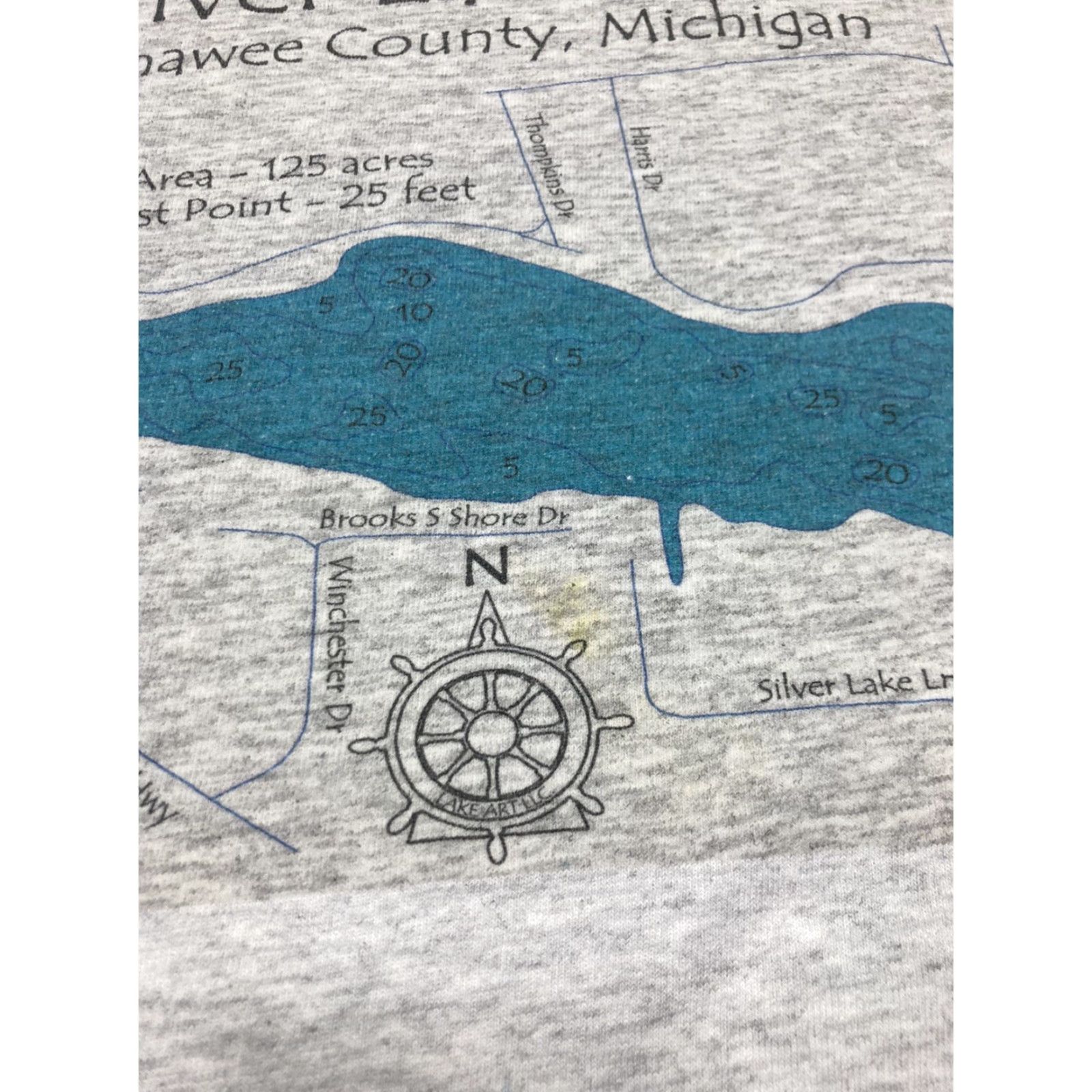 Vintage VINTAGE Michigan T-Shirt gray 90s Y2K Adult XL Lake Michigan graphic Mens Size US XL / EU 56 / 4 - 3 Thumbnail