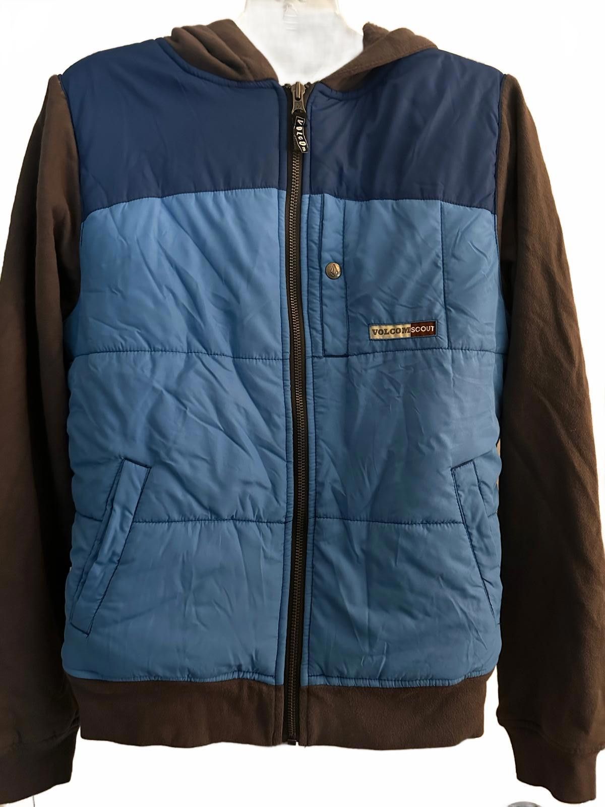 Other Volcom Quilted Jacket Hoodie Blue Brown Small Y2K Size US M / EU 48-50 / 2 - 1 Thumbnail