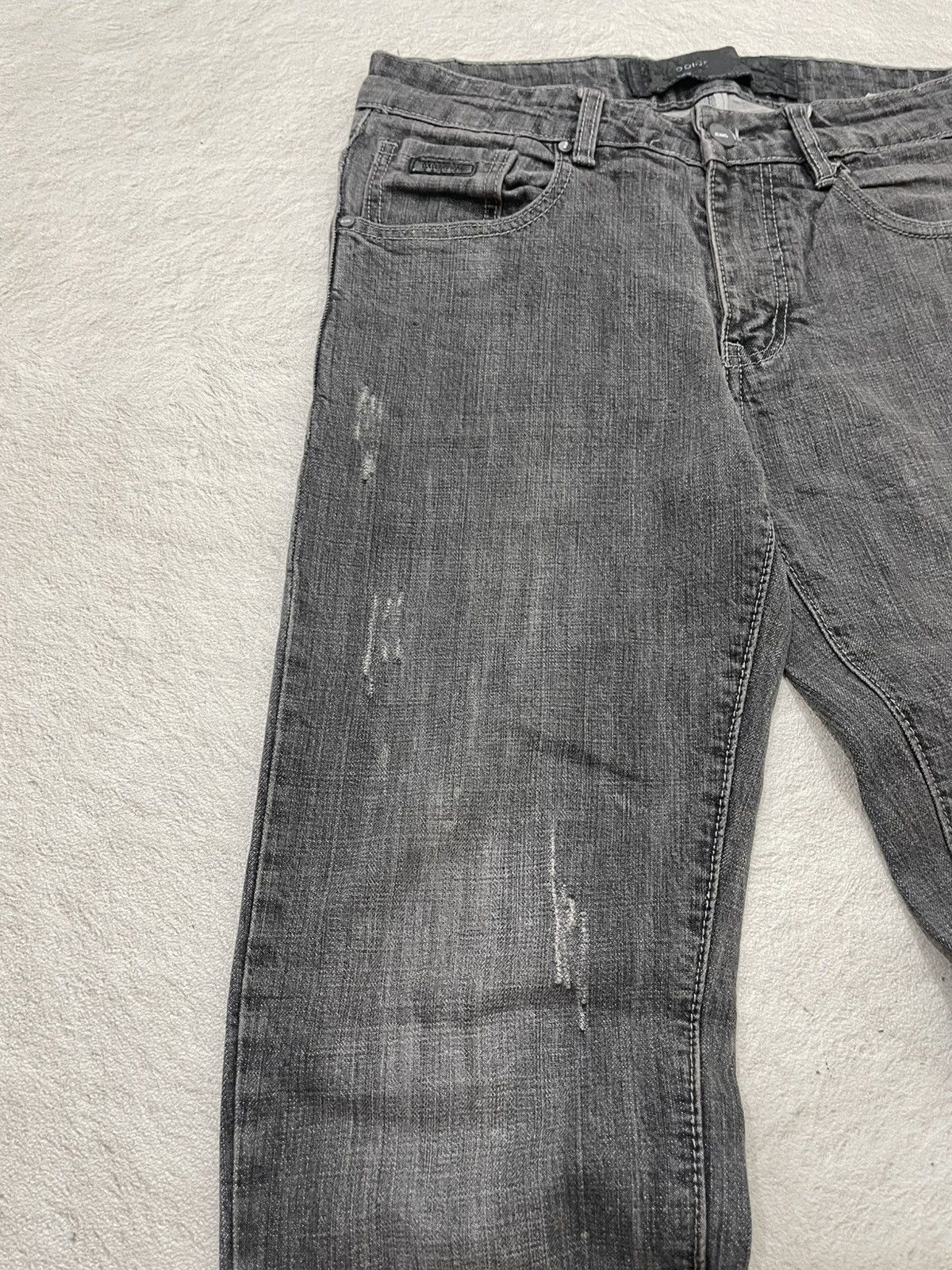 Japanese Brand 00s Dolce Gabbana Washed Grey Denim Distressed Y2K Japan Size US 29 - 4 Thumbnail
