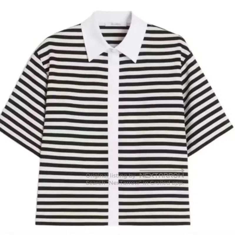 Max Mara MaxMara Striped Short Sleeve Cotton T-shirt . Size M / US 6-8 / IT 42-44 - 1 Thumbnail