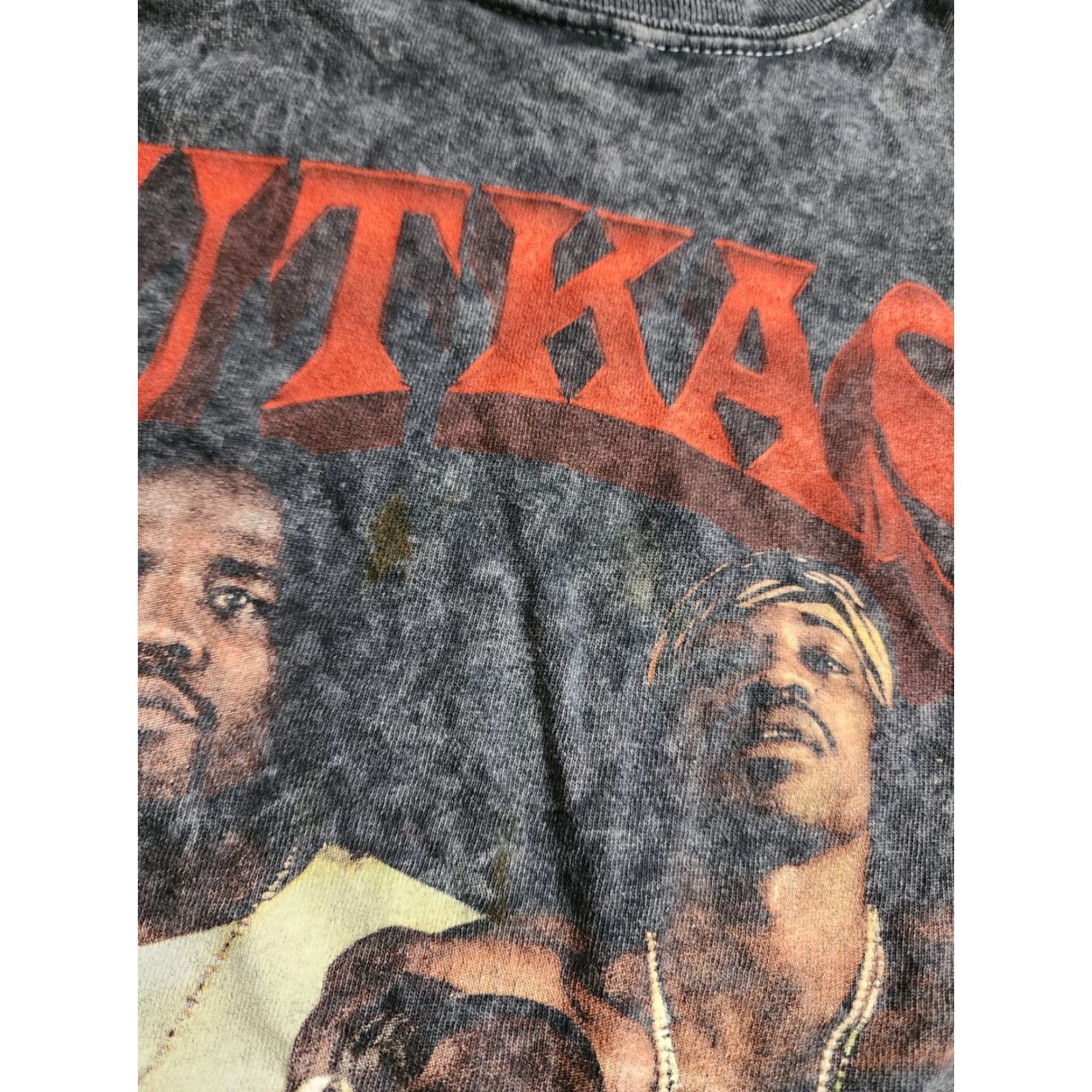 Vintage VINTAGE Outkast Acid Wash T-Shirt Womens Large Black Cropped Distressed Rap 90s Size L / US 10 / IT 46 - 4 Thumbnail