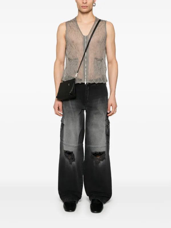 Han Kjobenhavn NWT $490 - Distressed Washed Denim Cargo Trousers Size US 32 / EU 48 - 1 Thumbnail