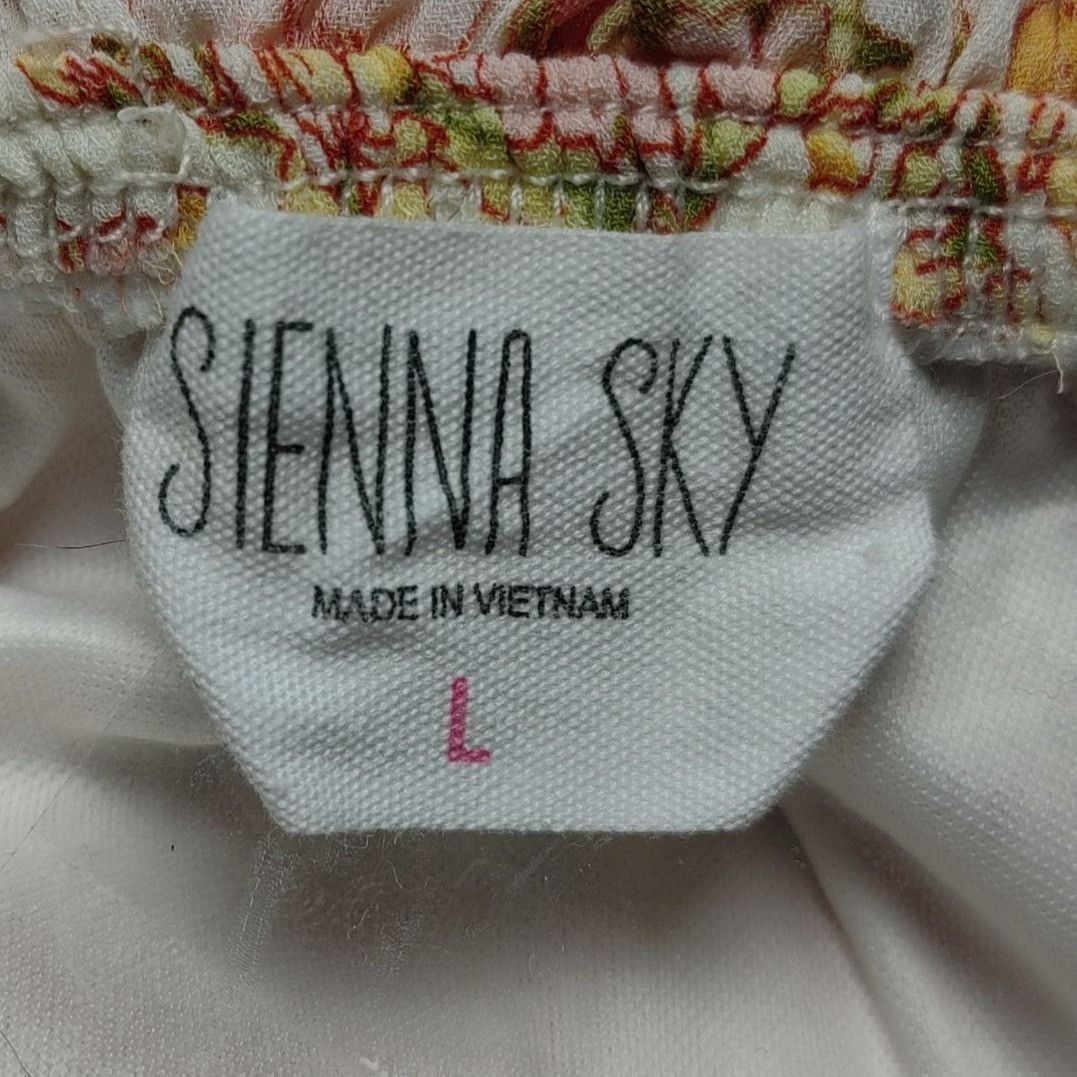 Other Sienna Sky Women's Yellow Floral Off Shoulder Ruffled Short Size L / US 10 / IT 46 - 3 Thumbnail