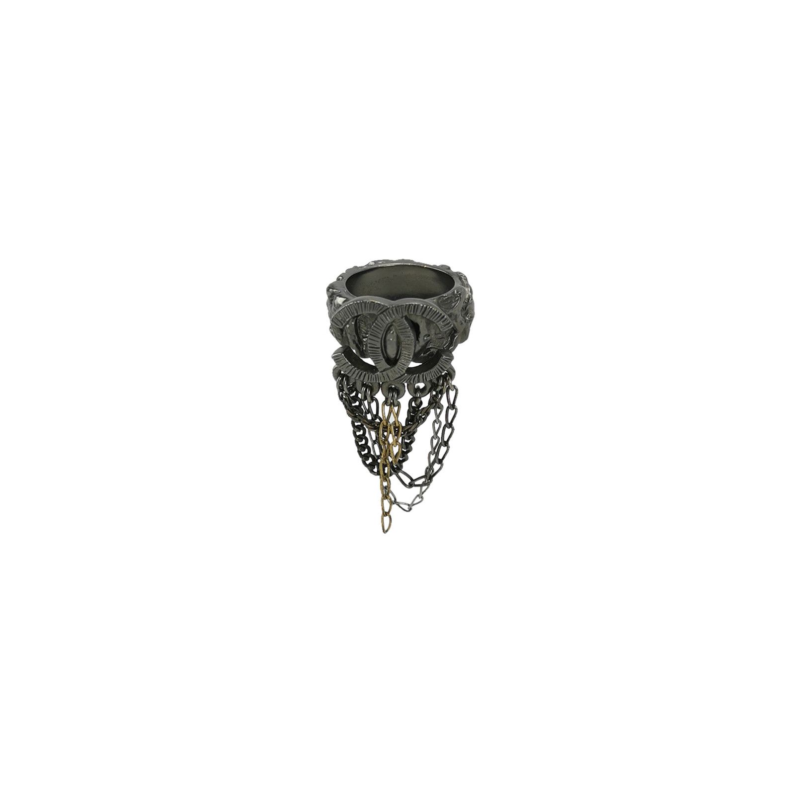 Chanel Chanel Double C Logo Ring Size 15 -z2505 Size ONE SIZE - 1 Thumbnail