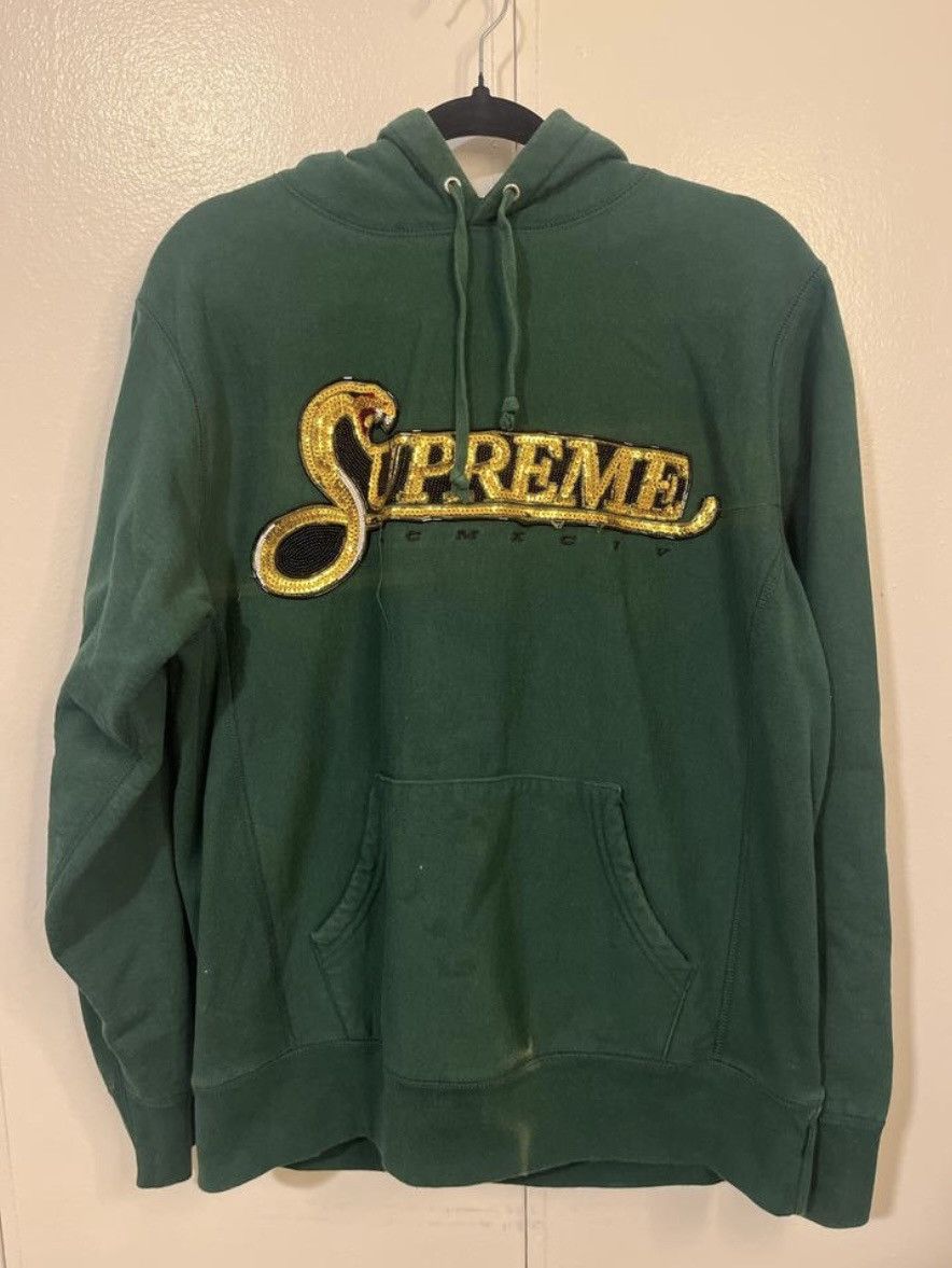 Supreme Supreme Sequin Viper Hooded Sweatshirt Size US M / EU 48-50 / 2 - 1 Thumbnail