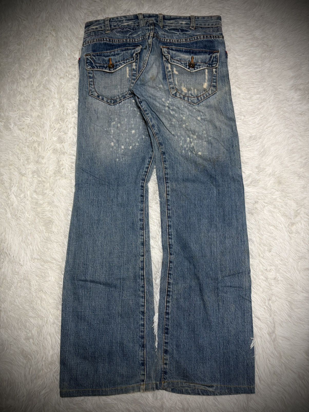 Japanese Brand Semantic Design Clawmark flared jeans Size US 31 - 5 Thumbnail
