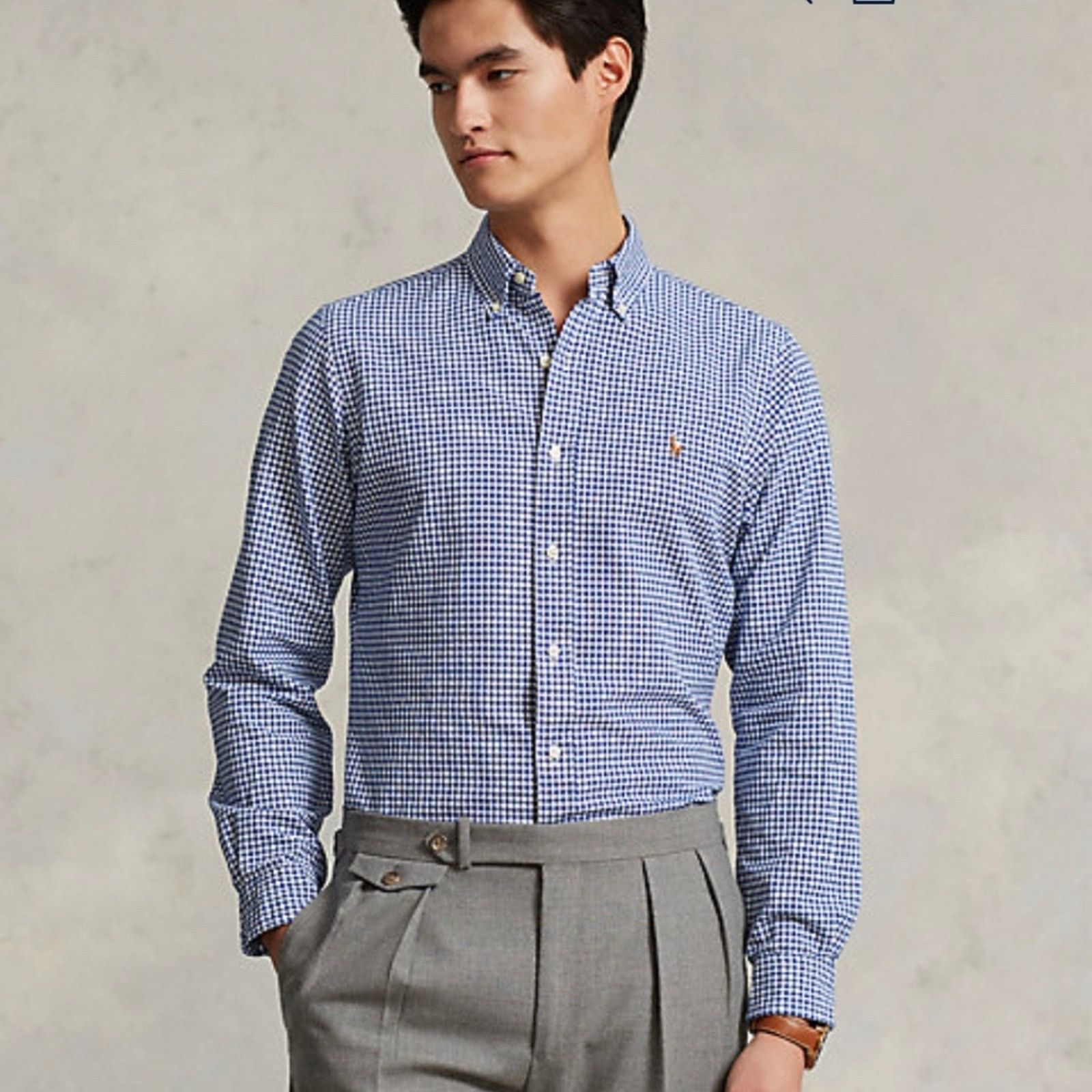 Ralph Lauren Ralph Lauren Mens Classic Fit Gingham Oxford Shirt / XL Size US XL / EU 56 / 4 - 1 Thumbnail