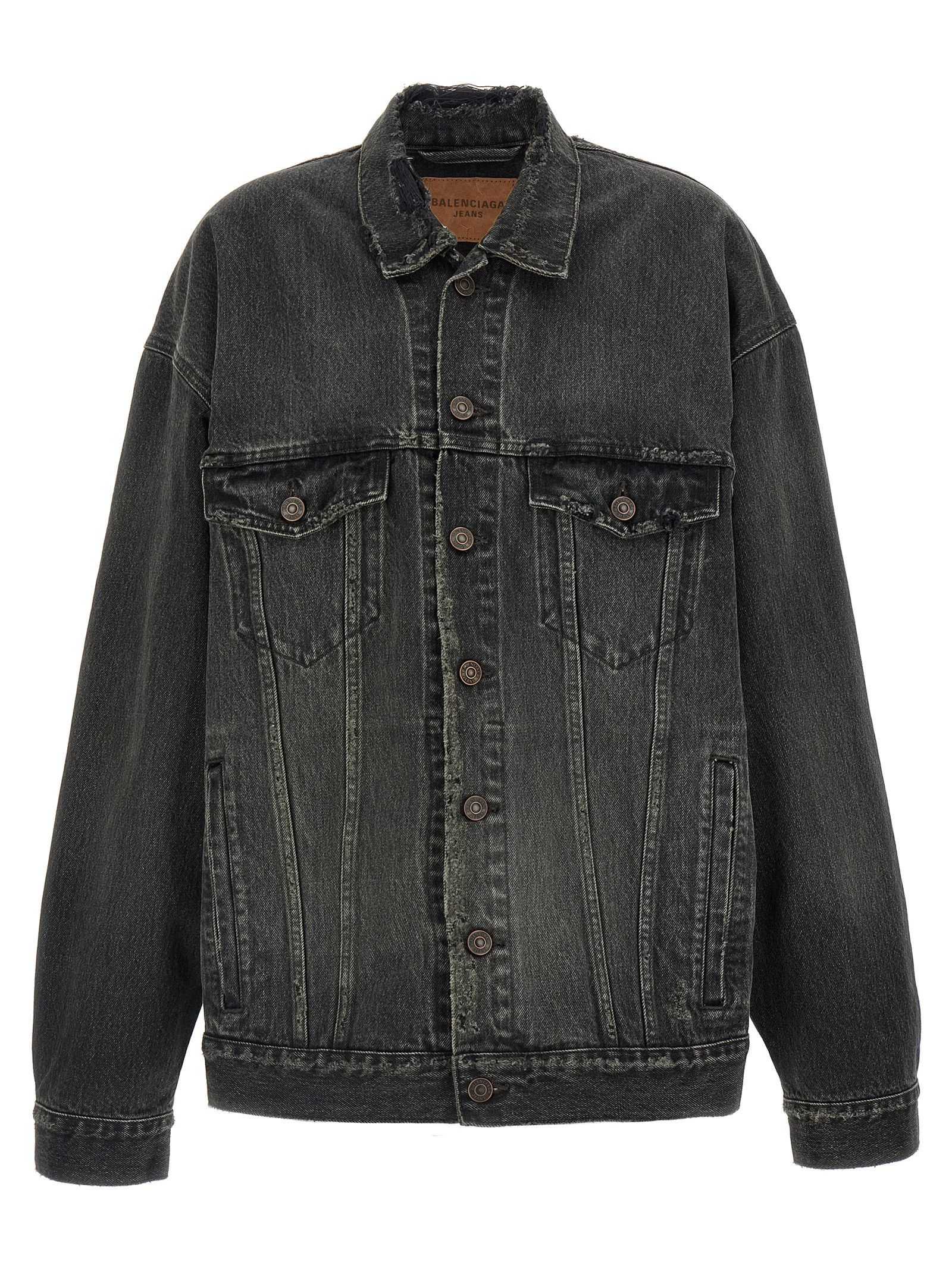 Balenciaga Denim Jacket With Used Effect Size S / US 4 / IT 40 - 1 Thumbnail
