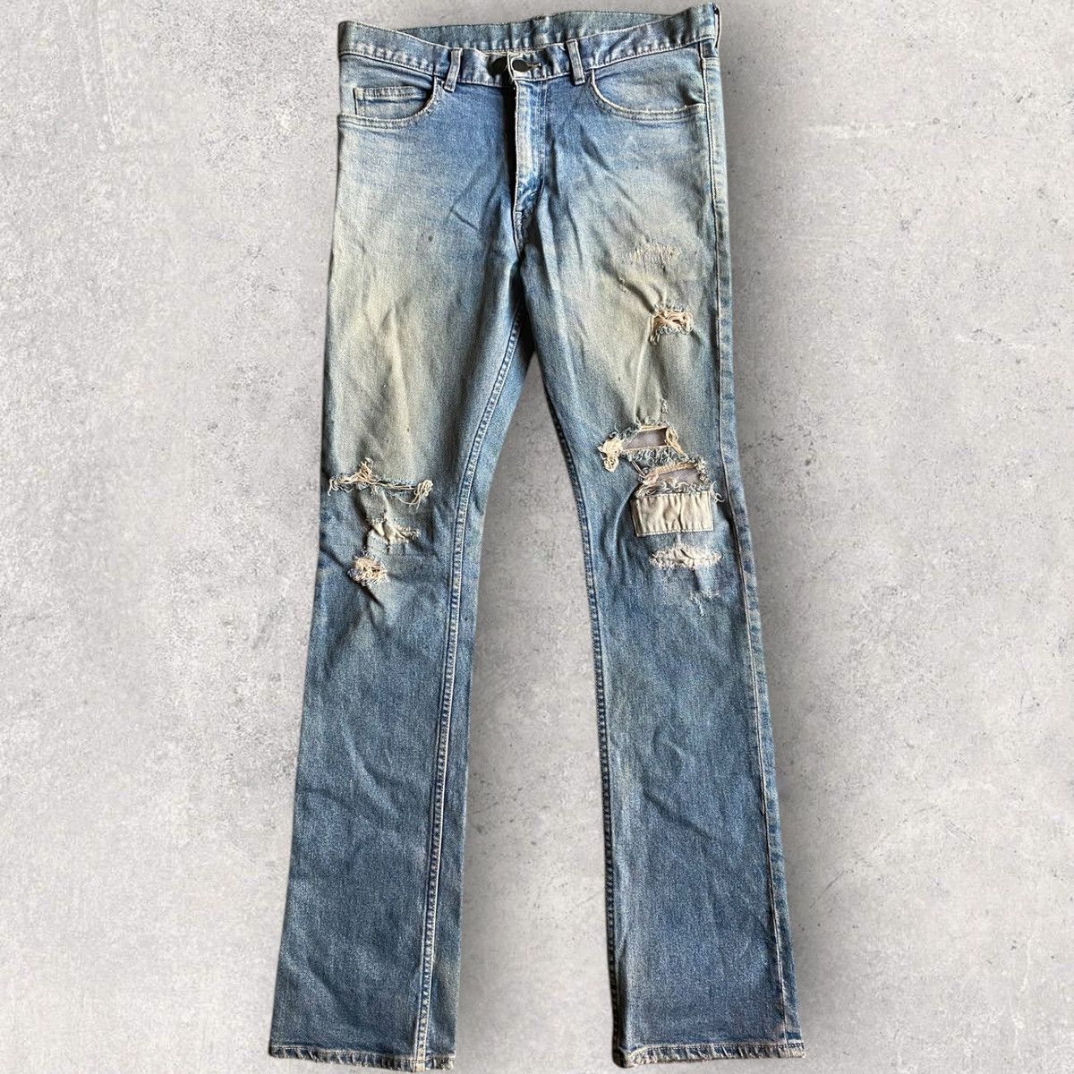 N.Hoolywood N.Hoolywood Distress Bootcut Stretch Denim Size US 30 / EU 46 - 1 Thumbnail