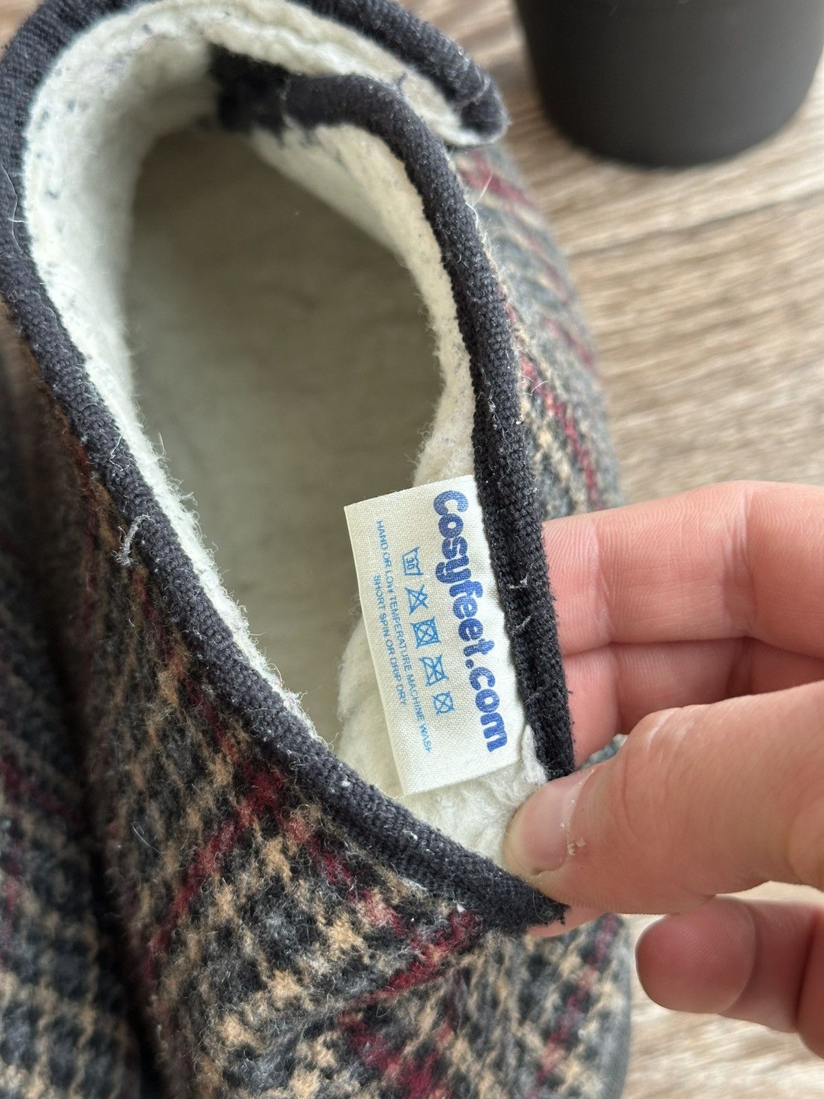 Vintage 🔥 Cosyfeet Mens Slipper Robbie Warm Lined Retro Check Size US 10 / EU 43 - 7 Thumbnail
