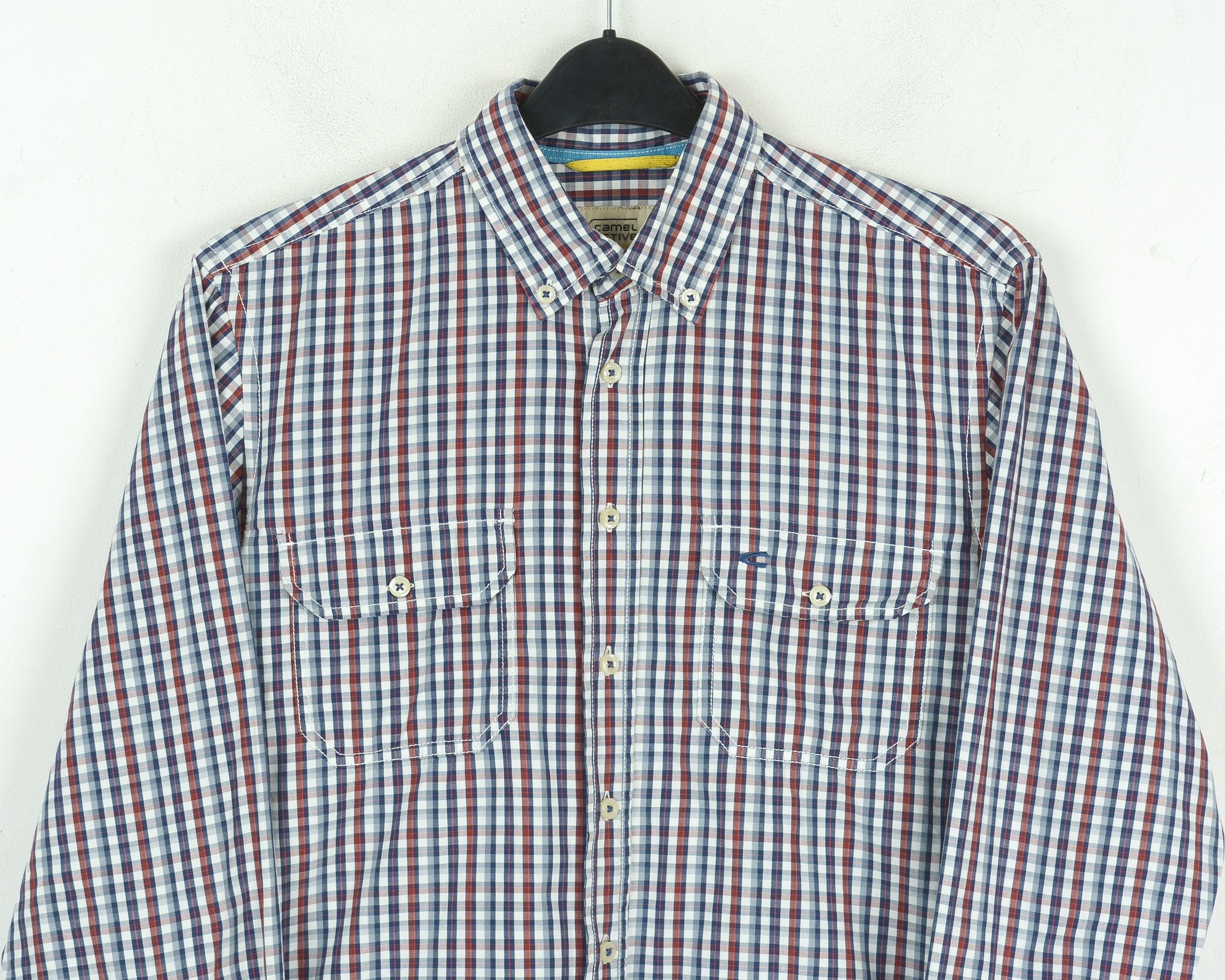 Camel × camel active Button Up Shirt Long Sleeve Check Plaid Casual Cotton Top Size US M / EU 48-50 / 2 - 2 Thumbnail