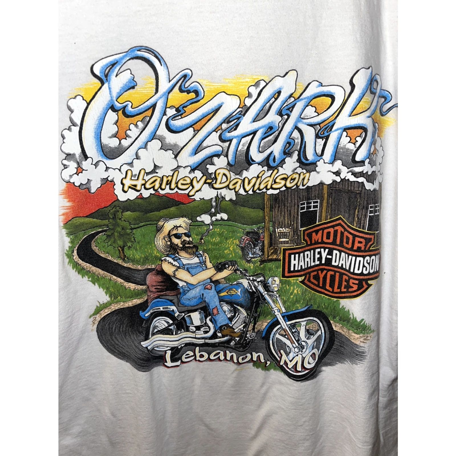 Harley Davidson VINTAGE Harley-Davidson T-Shirt Mens XL Motorcycle Biker USA Summer 2000s White Double-Sided Size US XL / EU 56 / 4 - 5 Thumbnail