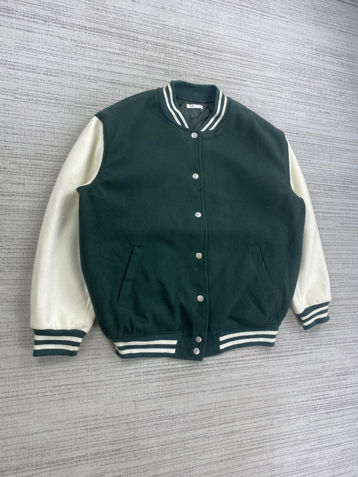 Japanese Brand × Vintage Vintage C.O.R.Z.A Premium Forest Green Button Varsity Jacket Size US L / EU 52-54 / 3 - 3 Thumbnail