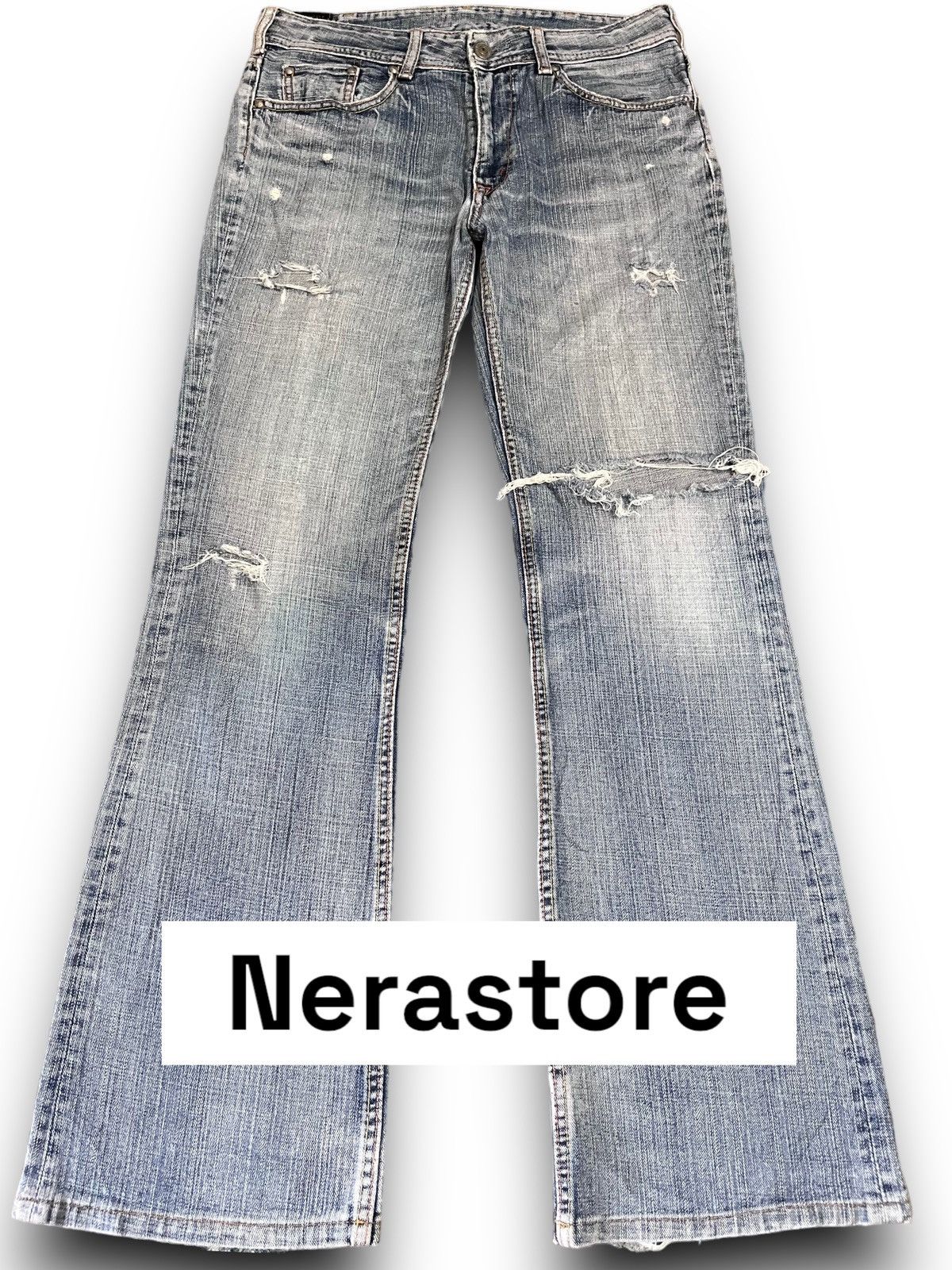 Le Grande Bleu (L.G.B.) Vintage Blue Denim craft Bootcut Flare Style Jeans Size US 32 / EU 48 - 1 Thumbnail