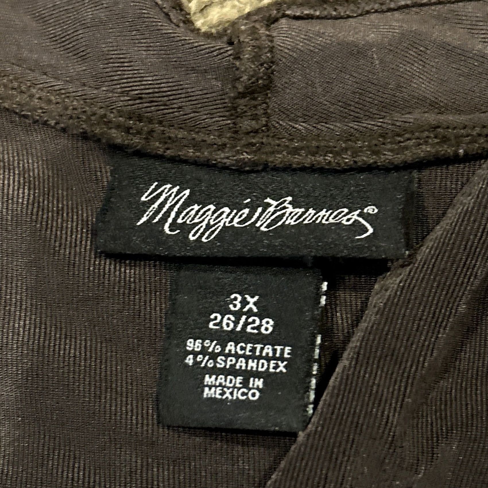 Vintage VINTAGE Maggie Barnes Cardigan Sweat er Open Brown 3X Women Plus A22 Size XXL / US 16-18 / IT 52-54 - 2 Thumbnail