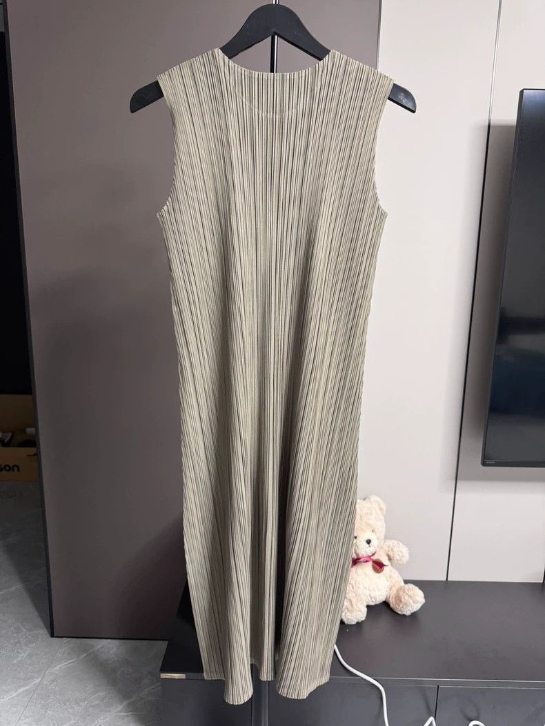 Issey Miyake issey miyake size:3 Cotton and linen grey dress Size XXS / US 00 / IT 34 - 3 Thumbnail