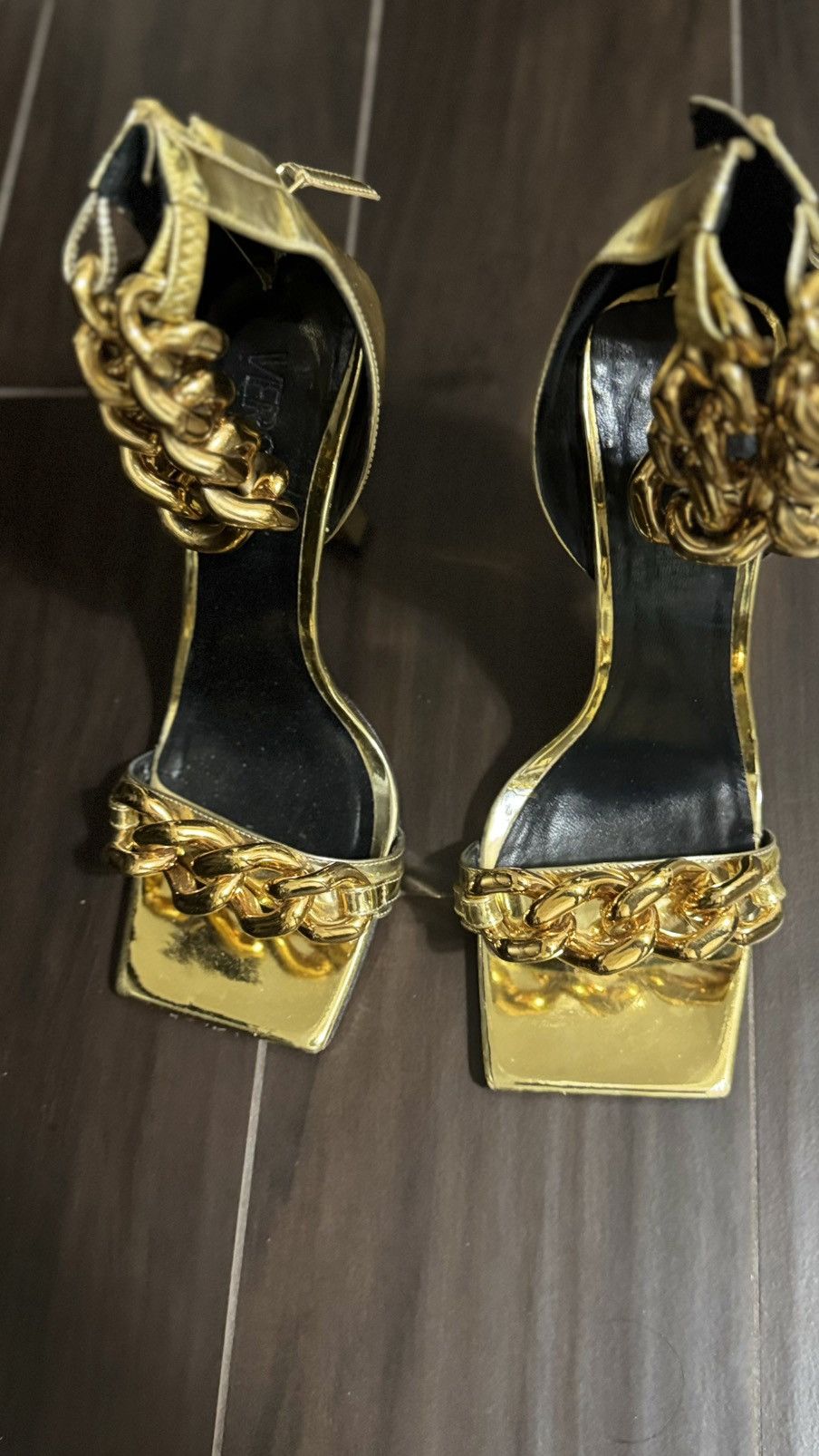 Versace Versace Gold Metallic Chain Size US 8.5 / IT 38.5 - 2 Thumbnail